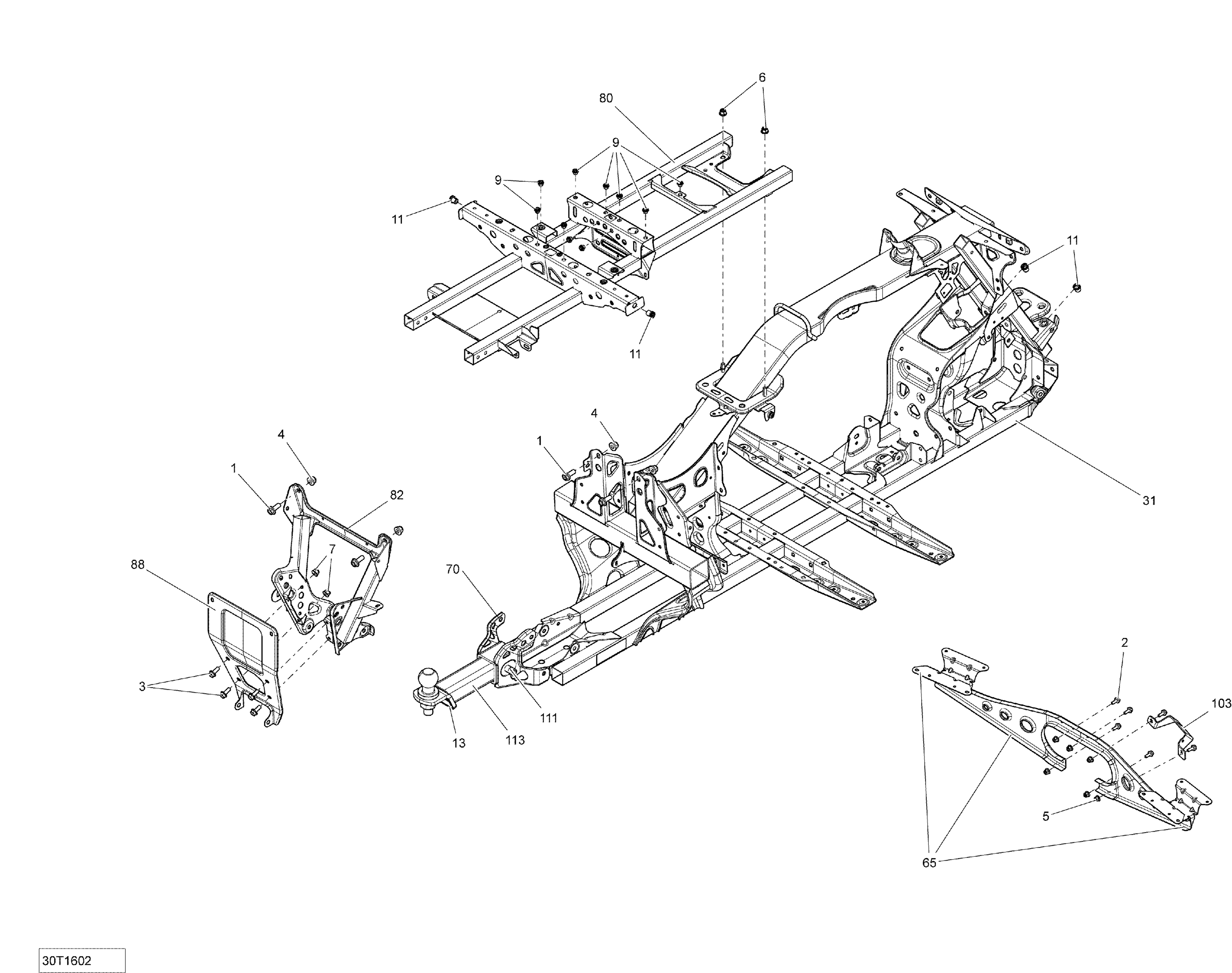 09 CHASSIS TOUS LES MODELES POUR OUTLANDER 650 EFI 2016