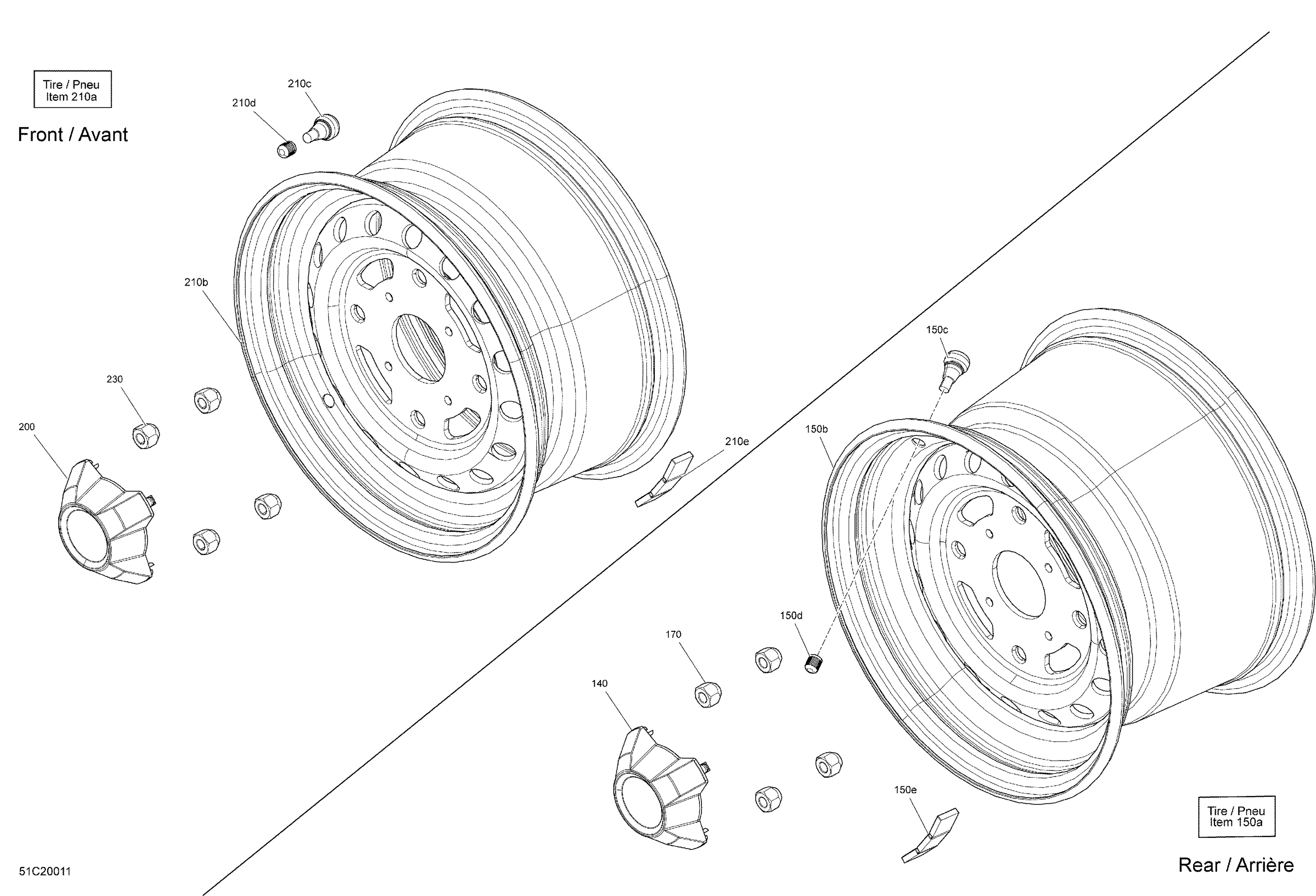 07 ROUES STD POUR COMMANDER 800R DPS VERT ESCADRON 2020