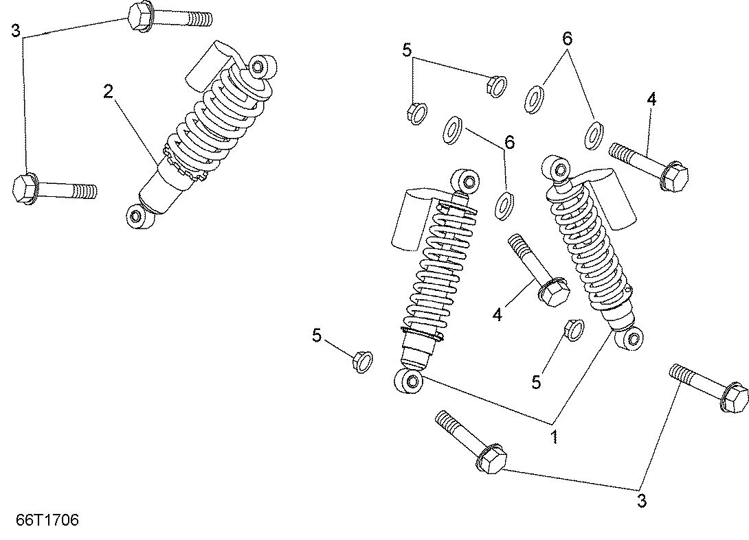 07 AMORTISSEURS POUR DS 2X4 90 CVT X NOIR 2019
