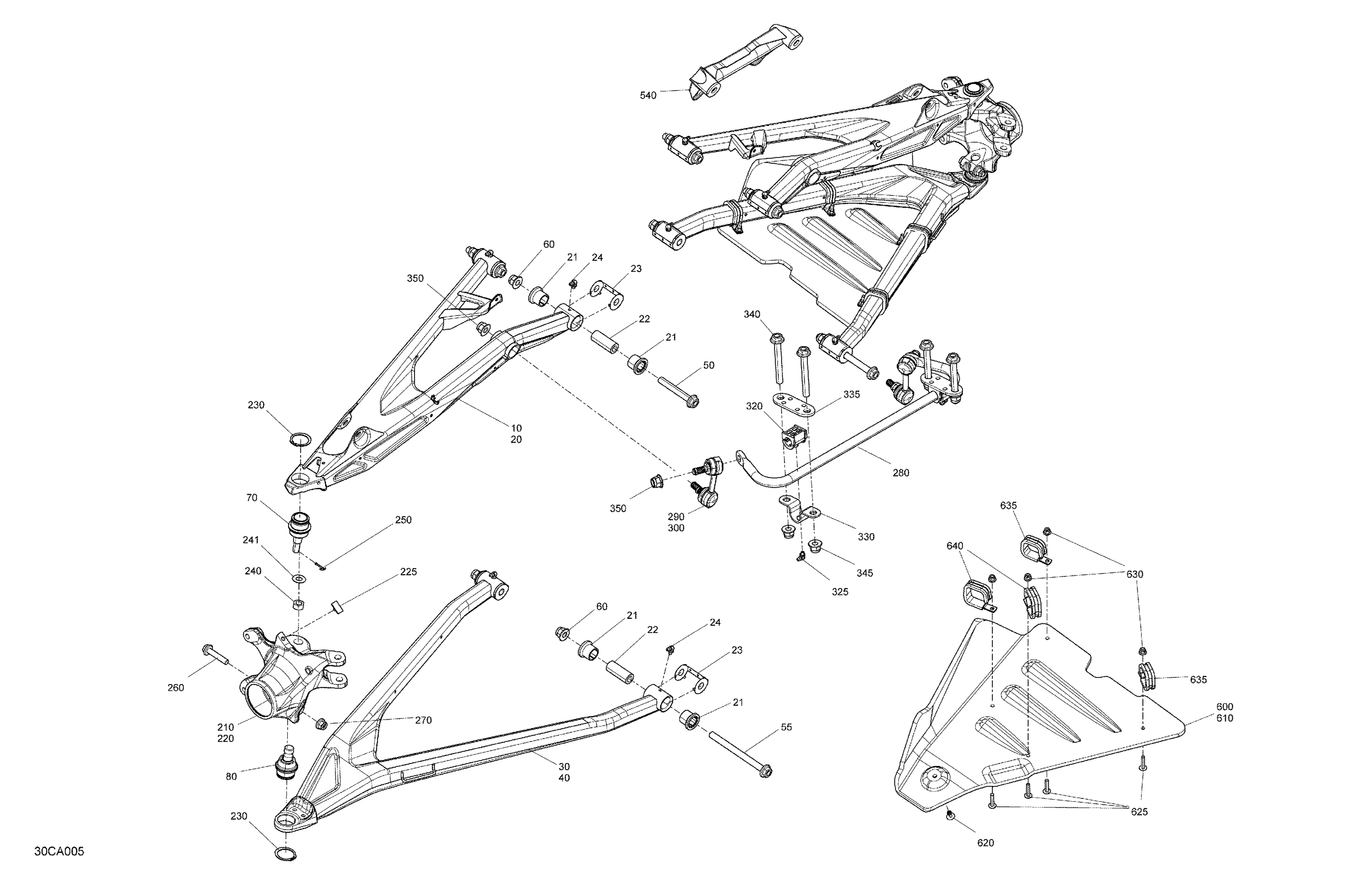05 SUSPENSION AVANT POUR MAVERICK TURBO RR XRC CRAIE SMART LOK 2021