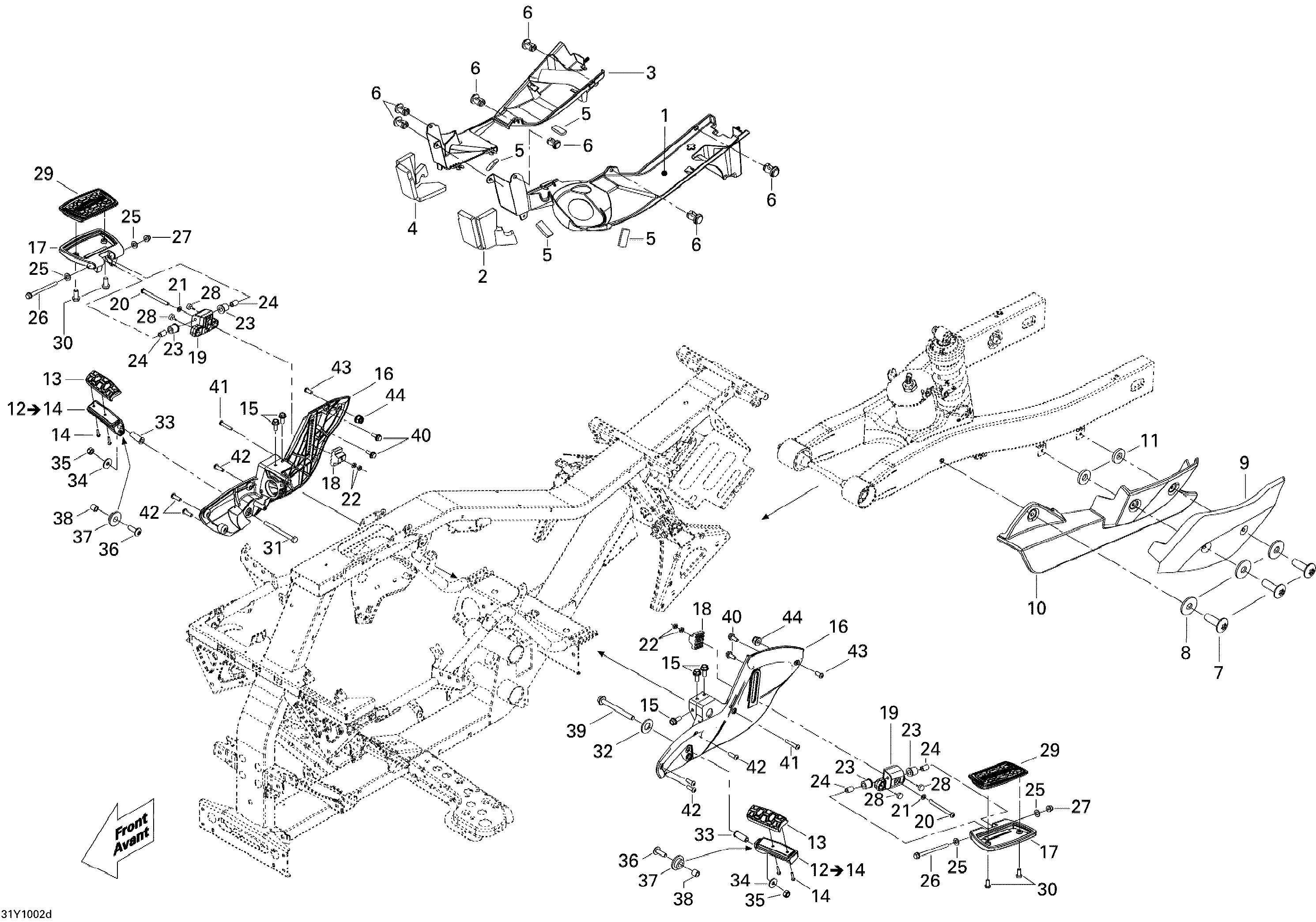 09 CARROSSERIE ET ACCESSOIRES SE5 PIECES LATERALES 2 POUR SPYDER RT AUDIOTECHNO SE5 FULL MOON 2010