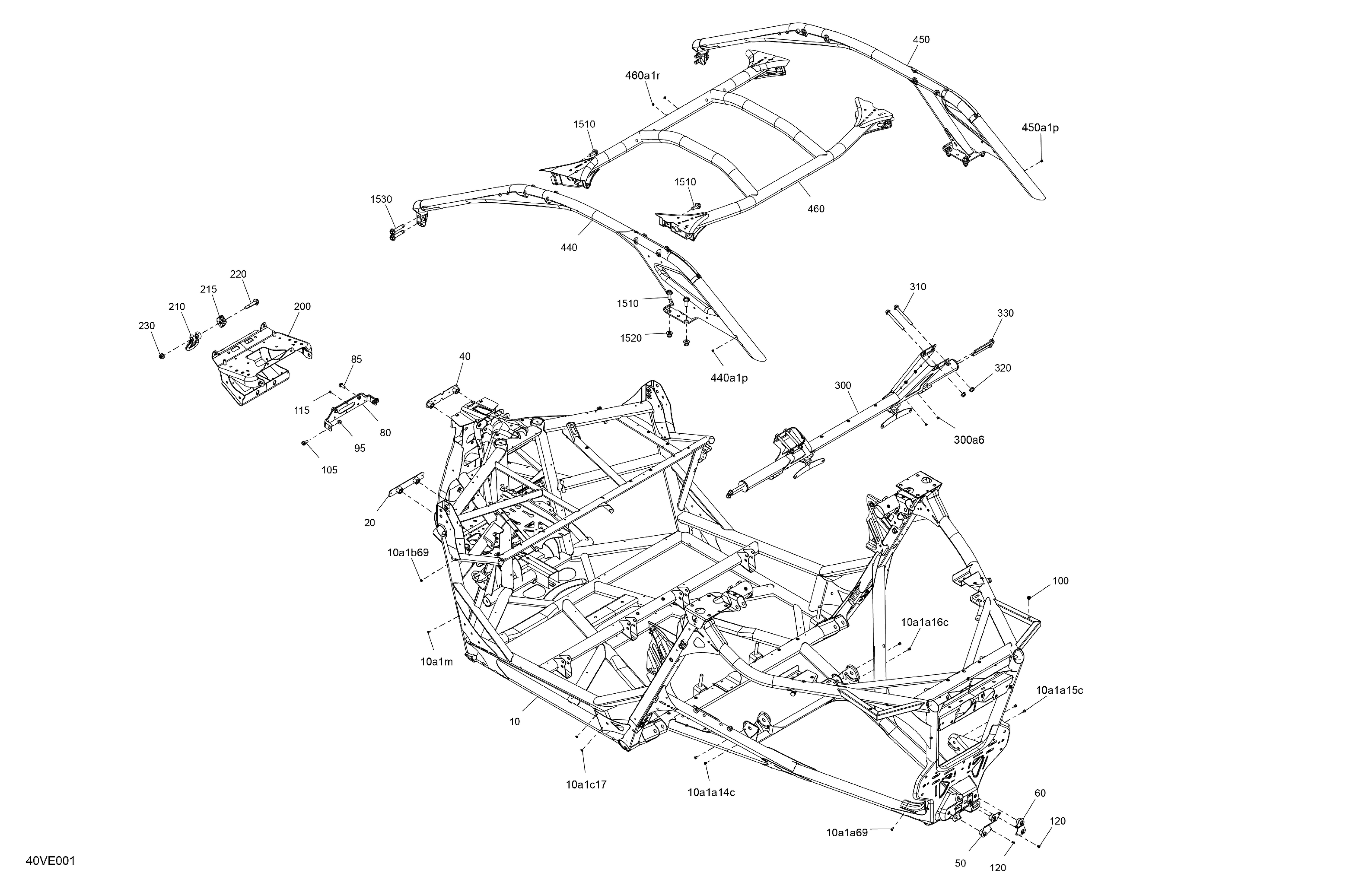 06 CHASSIS SYSTEME POUR MAVERICK R 996NT XRS SAS BLEU MARINE 2025