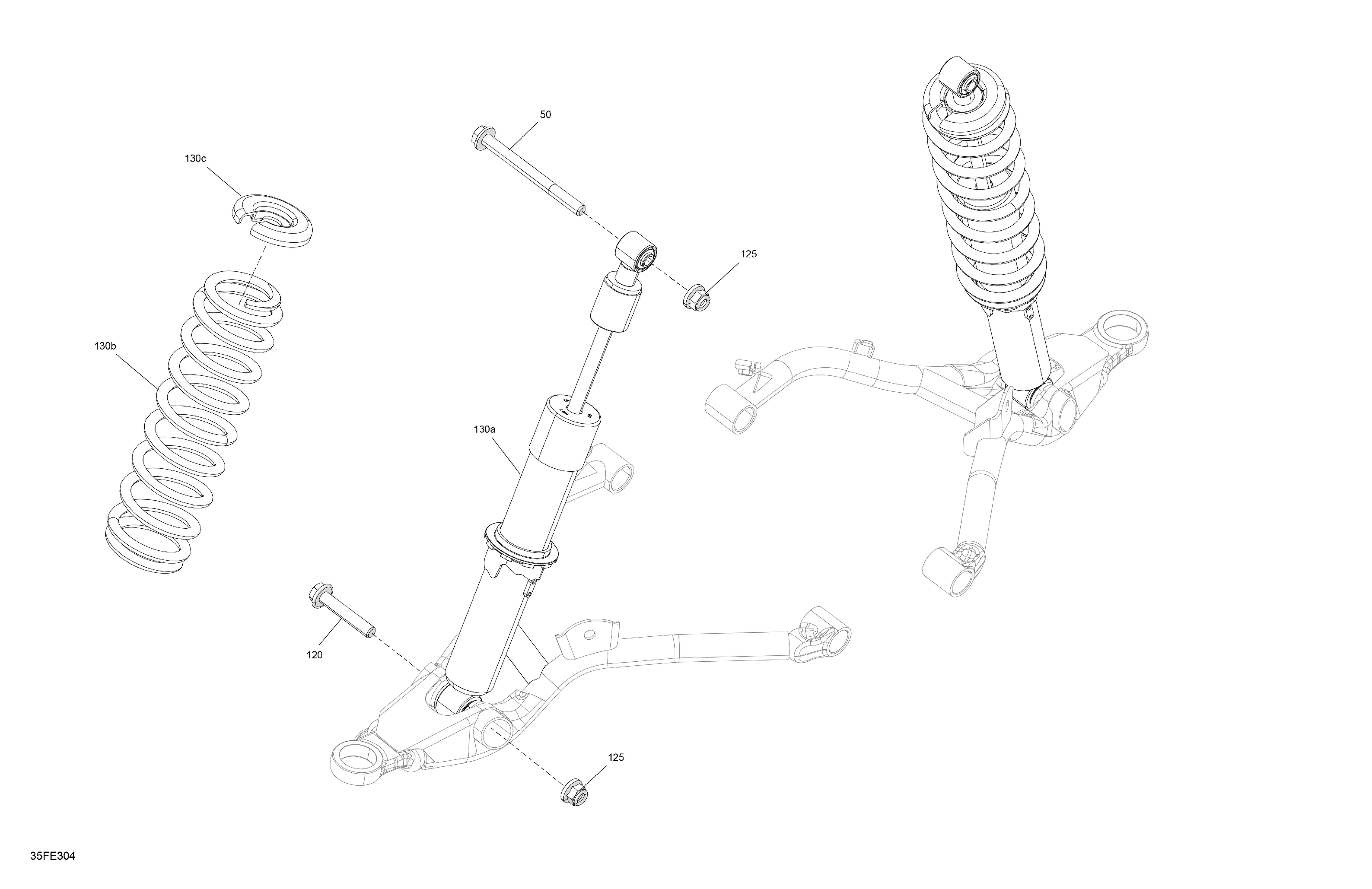 05 SUSPENSION AMORTISSEURS AVANT POUR OUTLANDER MAX DPS 1000R 2025