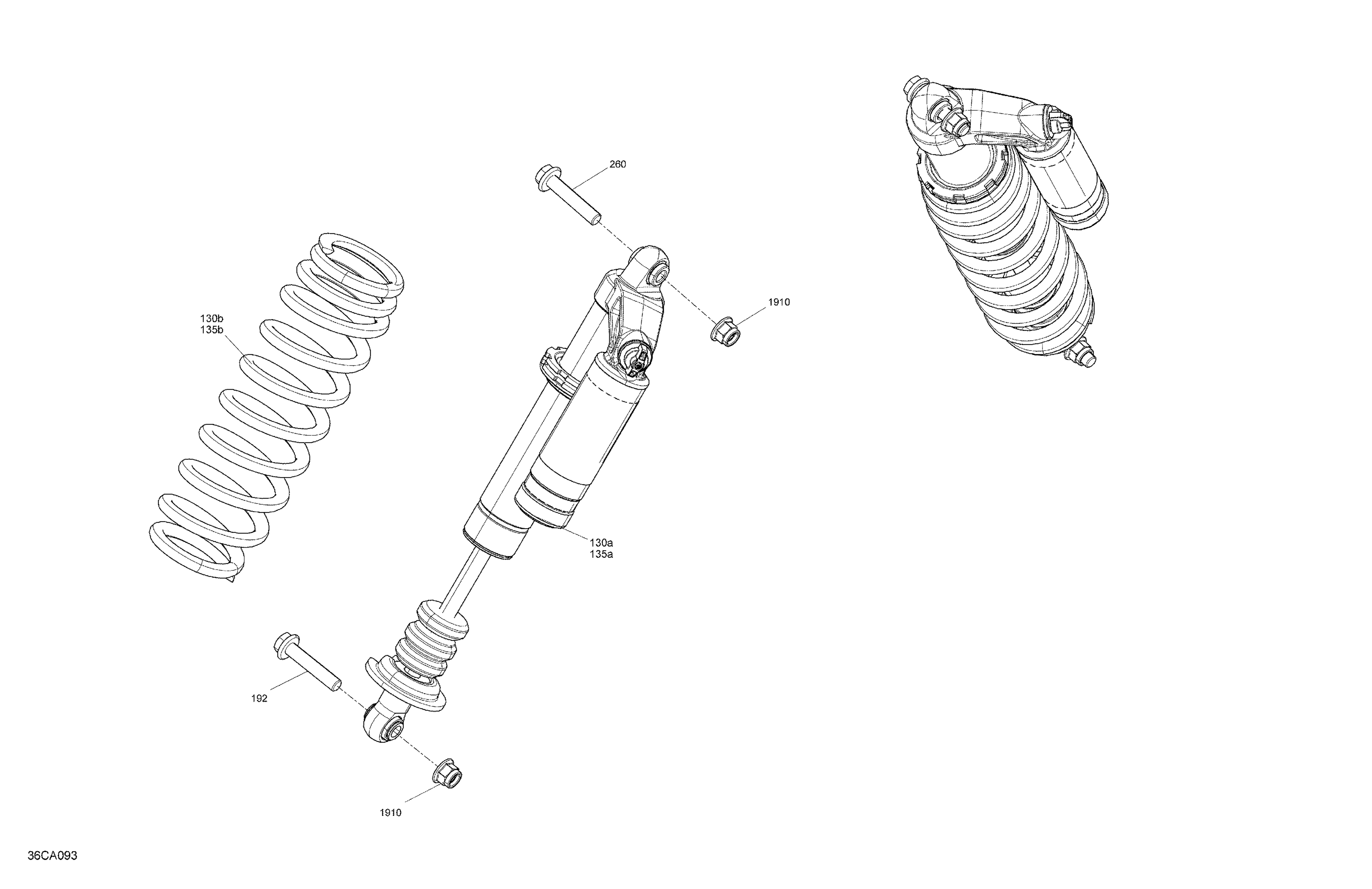 05 SUSPENSION AMORTISSEURS AVANT DPS POUR MAVERICK SPORT MAX 1000R DPS NOIR ETERNEL 2021