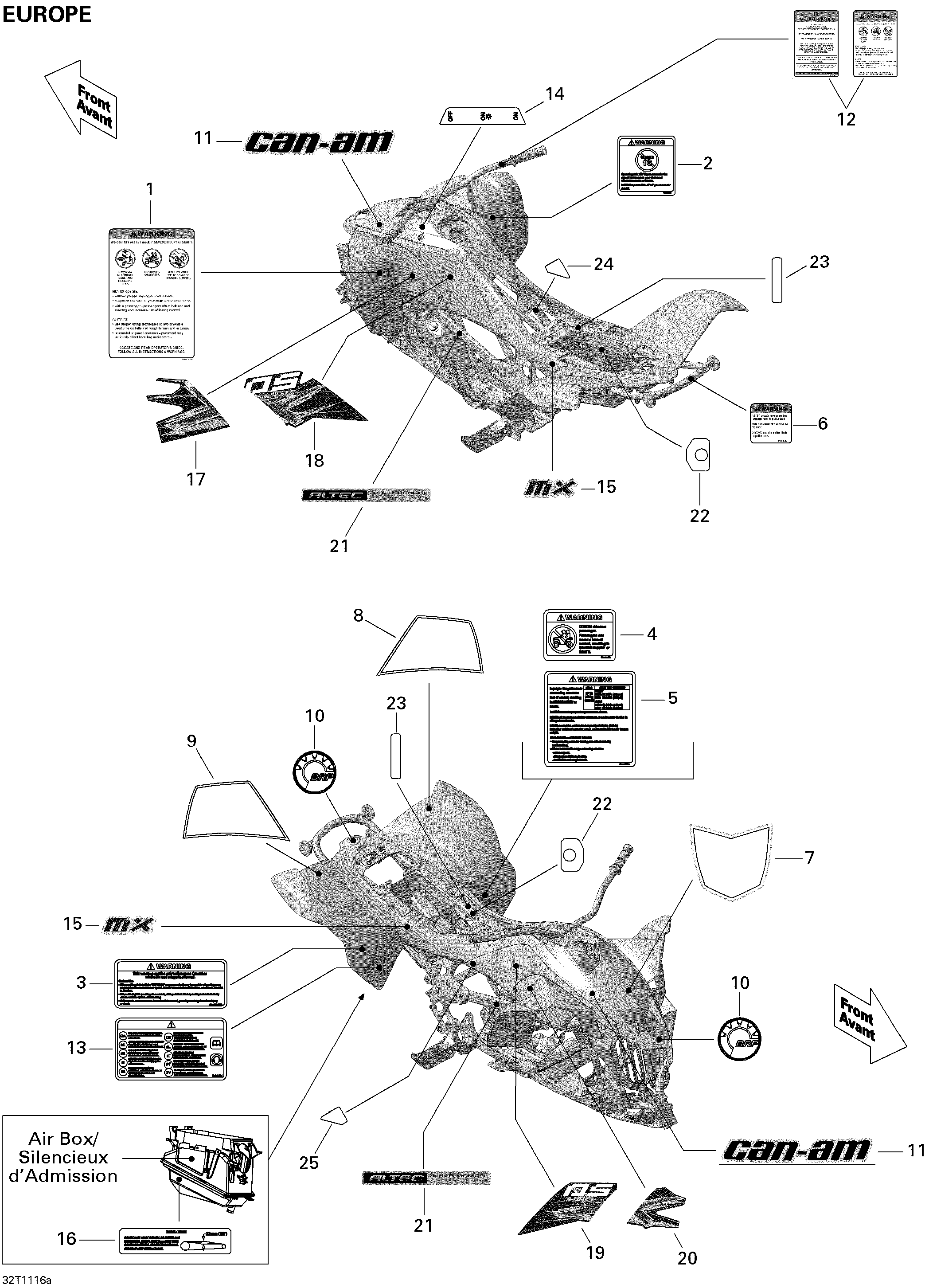09 KITS DECO XMX EUROPE POUR DS 2X4 XMX 5SP NOIR 2011