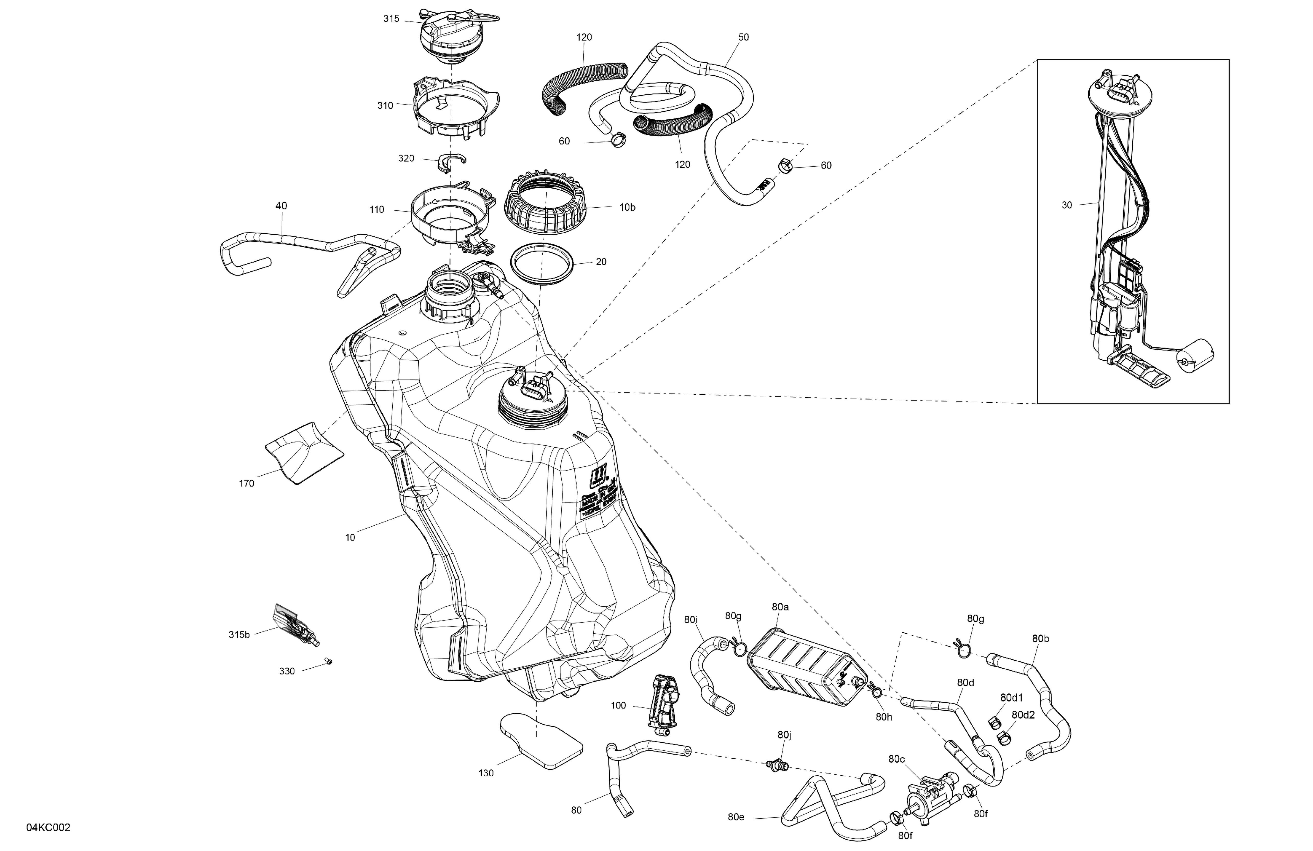 02 MOTEUR CARBURANT POUR RYKER 600 ACE CVT BLACK 2023