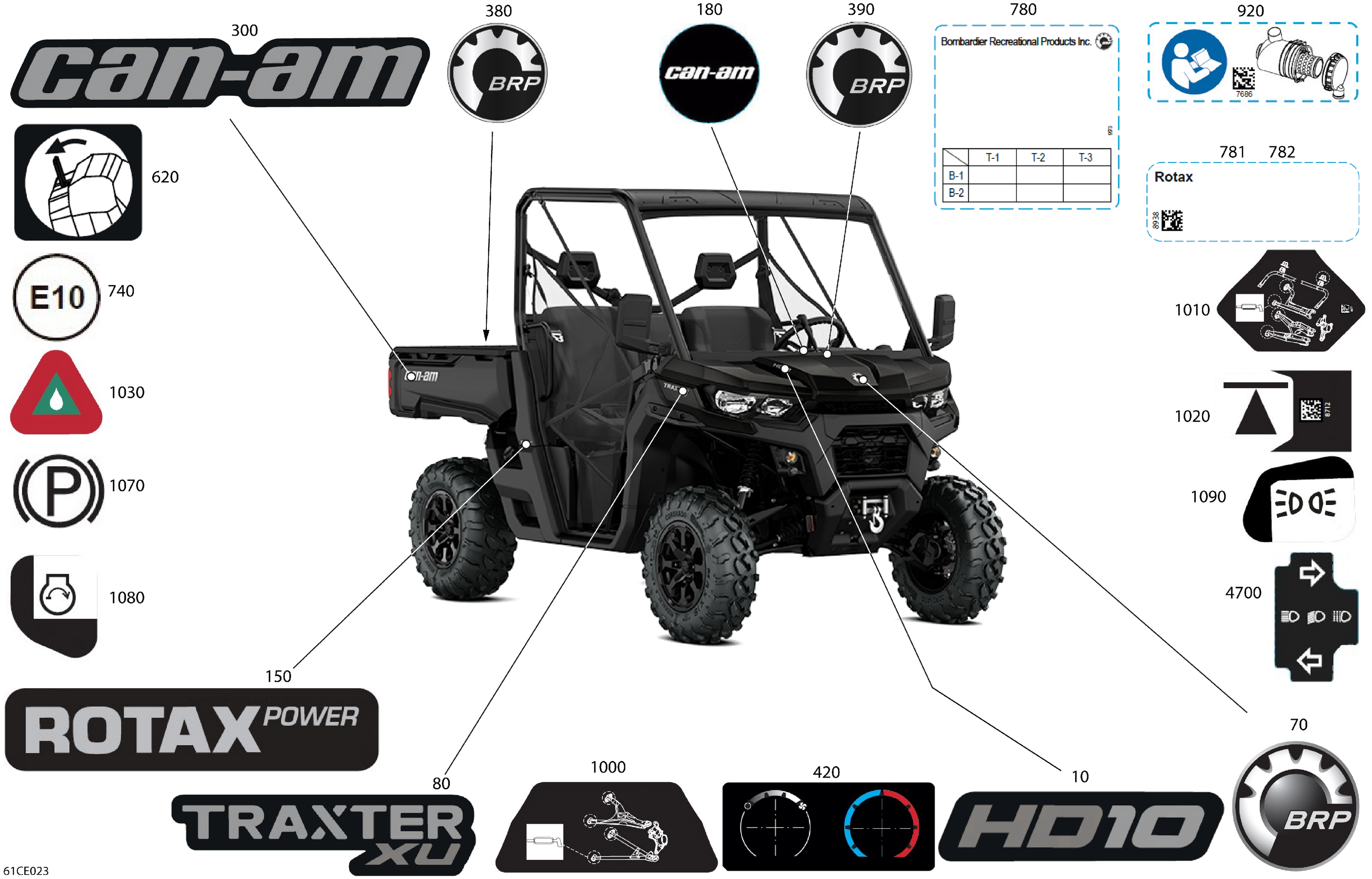 07 CARROSSERIE KITS DECOS POUR TRAXTER HD10 XU NOIR 2025