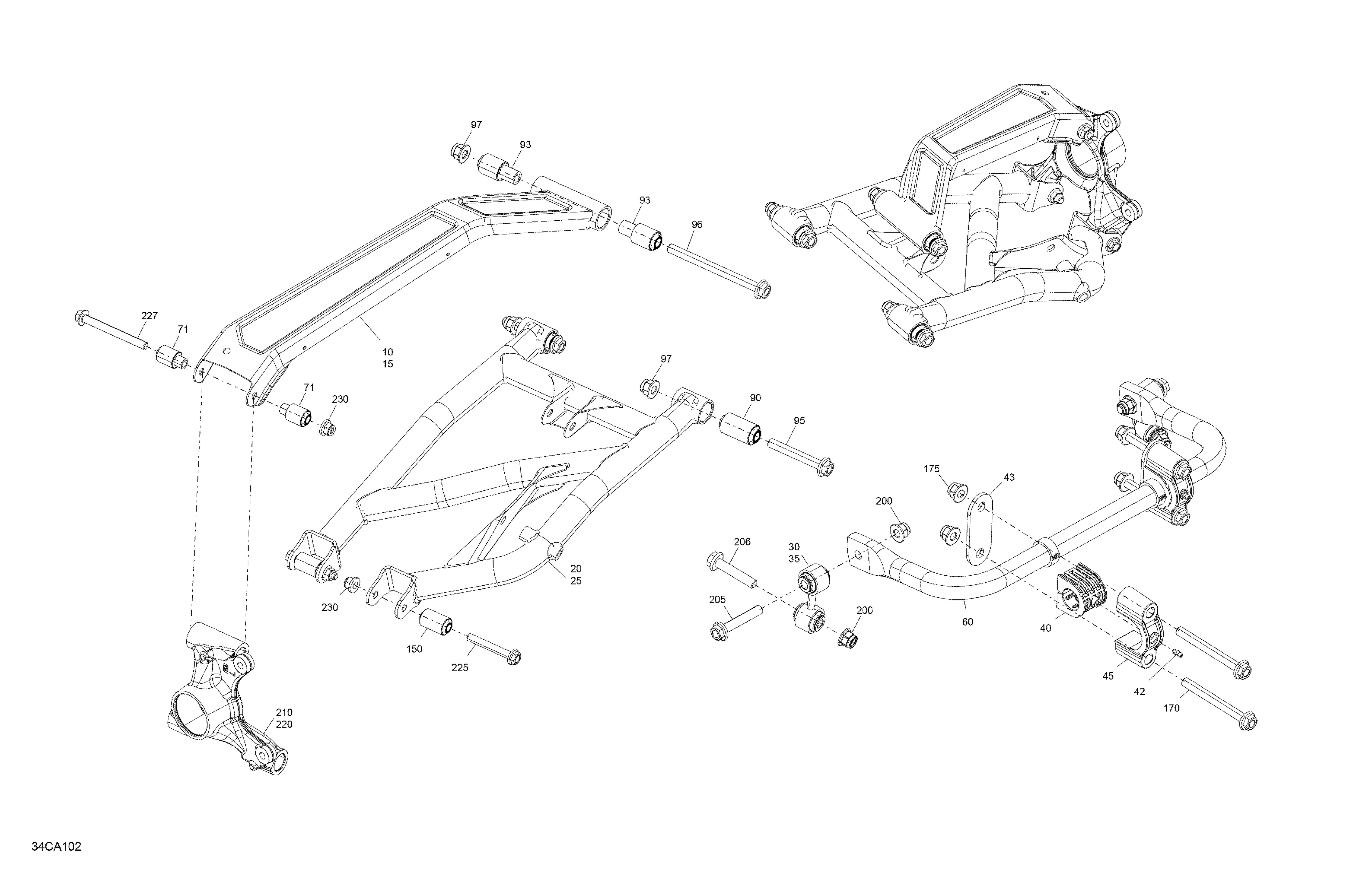 05 SUSPENSION ARRIERE XT POUR COMMANDER 1000R DPS VERT TUNDRA 2021