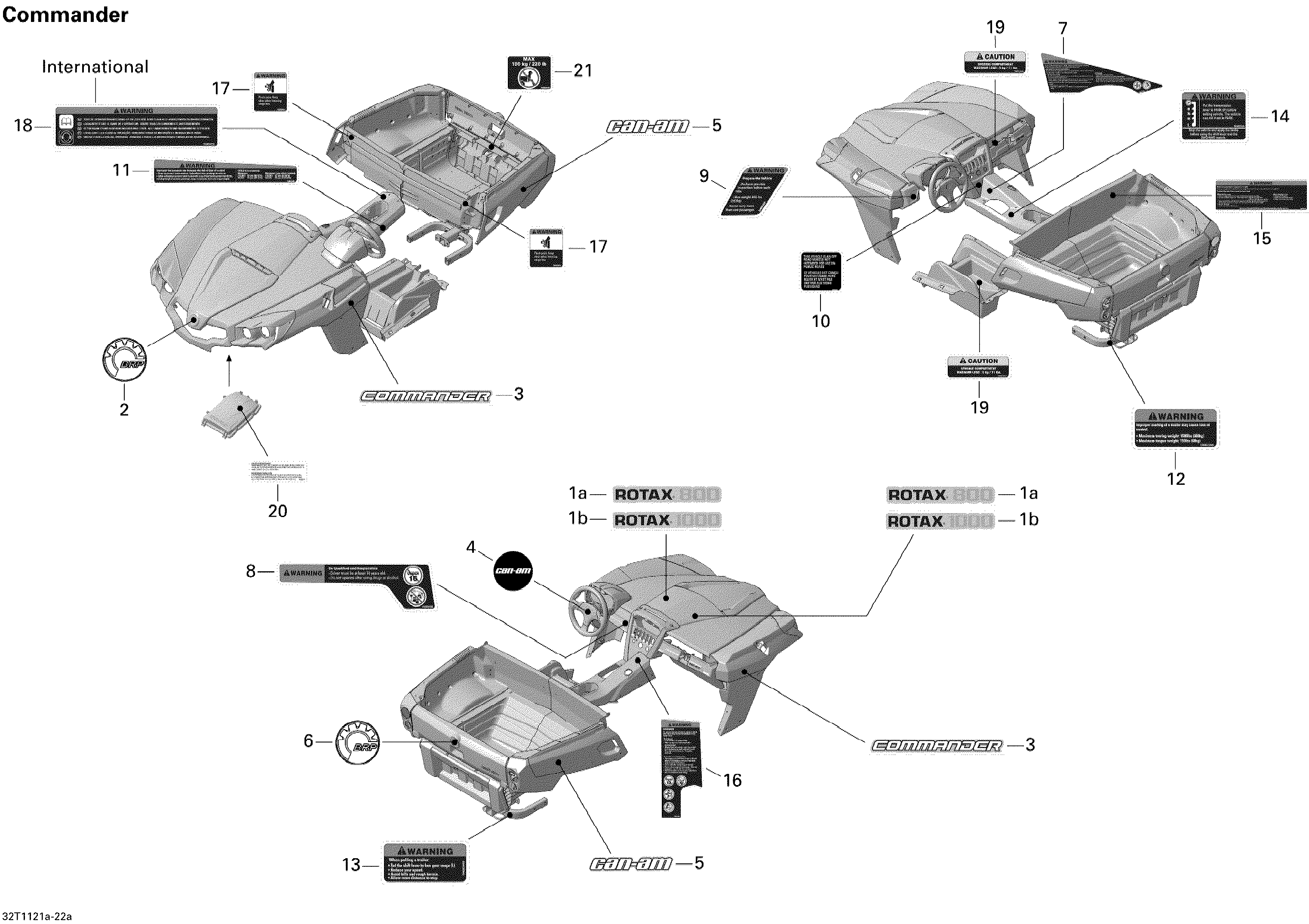09 KITS DECO STD POUR COMMANDER 1000 STD JAUNE 2011