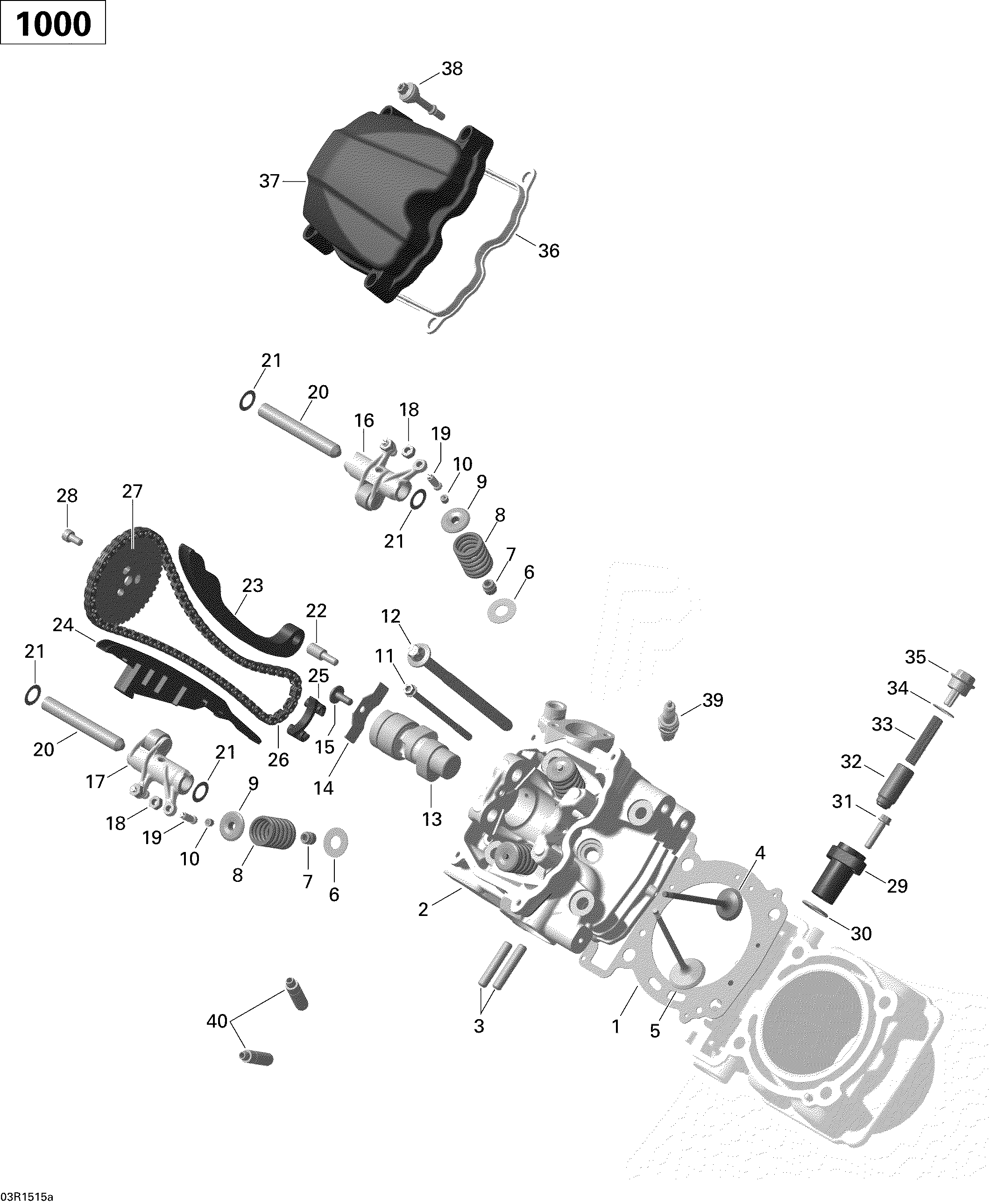 01 CULASSE AVANT 03R1515A POUR OUTLANDER MAX LTD ETAIN PROFOND 2015