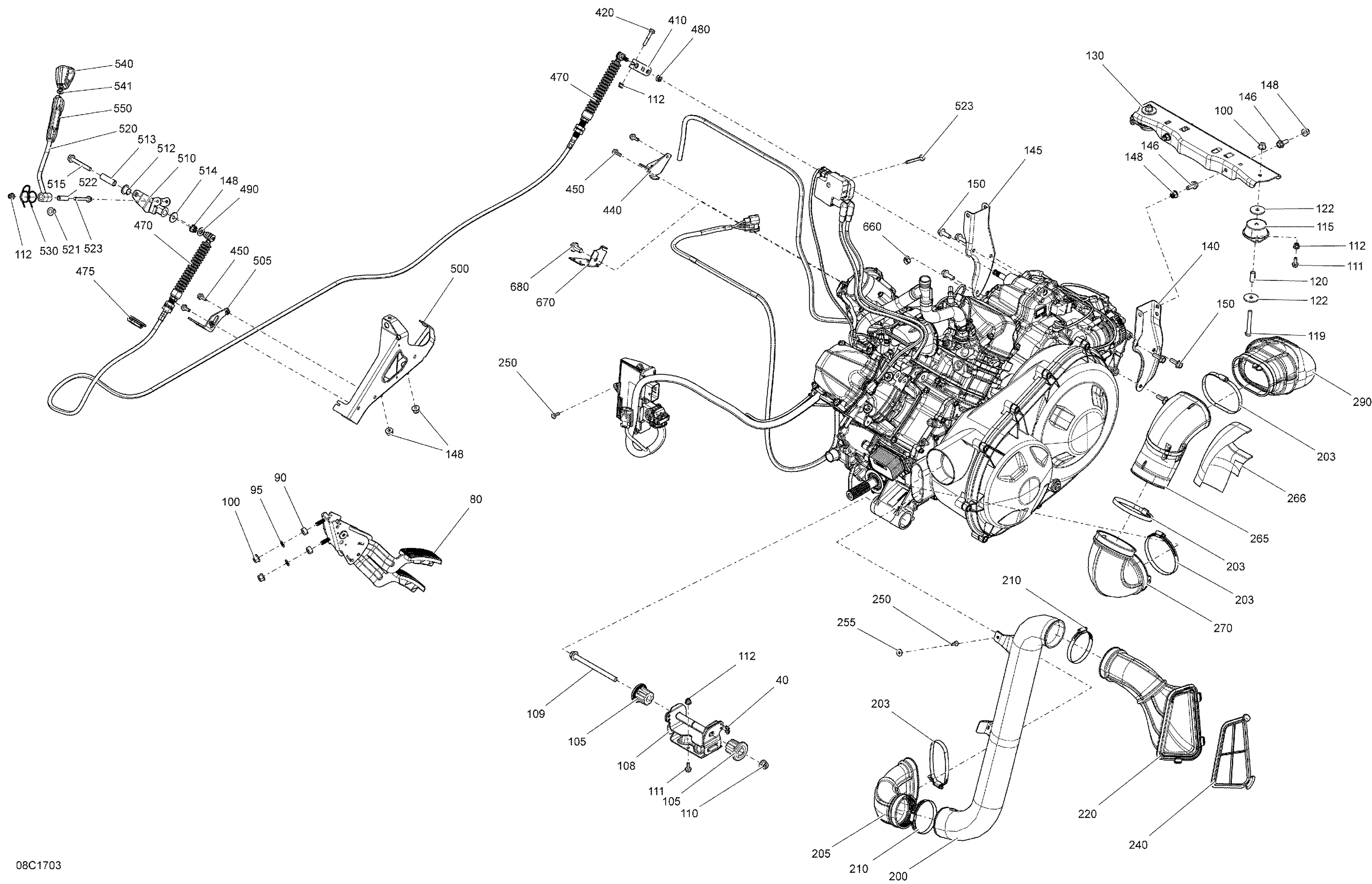 01 MOTEUR POUR DEFENDER BASE VERT ESCADRON 800R EFI NXT 2017