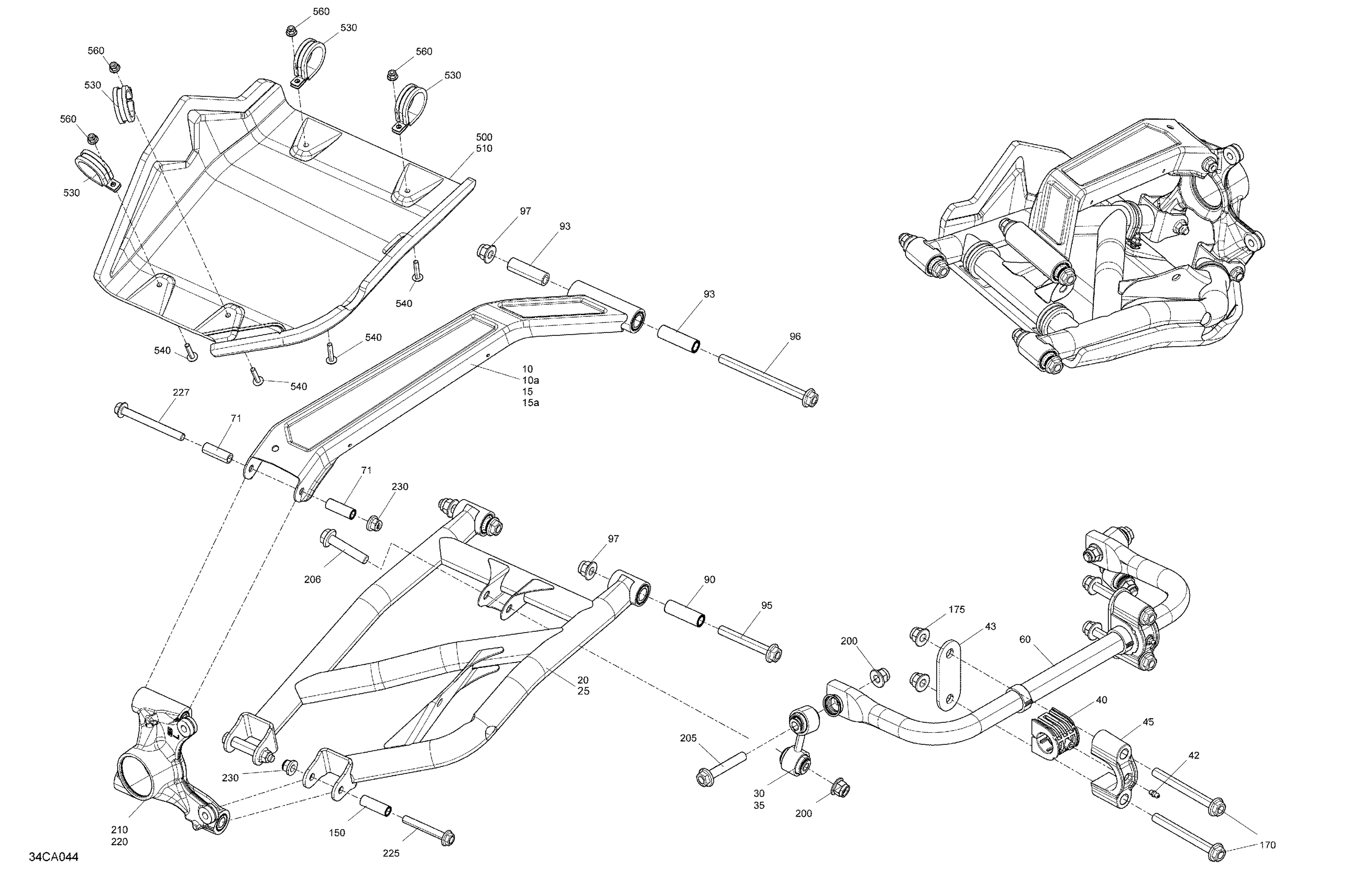 05 SUSPENSION ARRIERE CONSTRUIT APRES 18 JANVIER 2021 POUR MAVERICK SPORT 1000R XRC CRAIE SMART LOK 2021