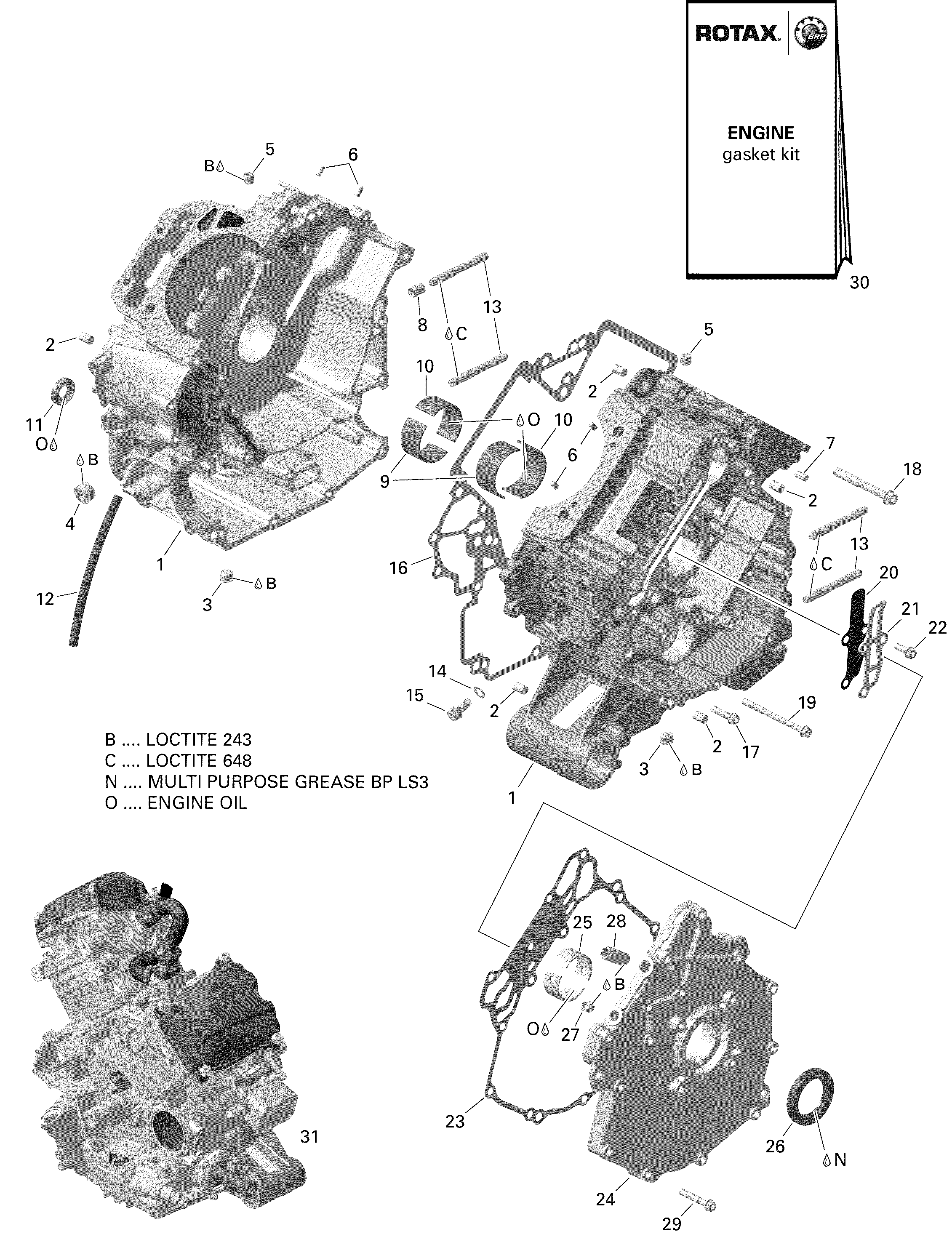 01 ROTAX CARTER V2 POUR OUTLANDER 570 EFI DPS GRIS GRANITE 2021