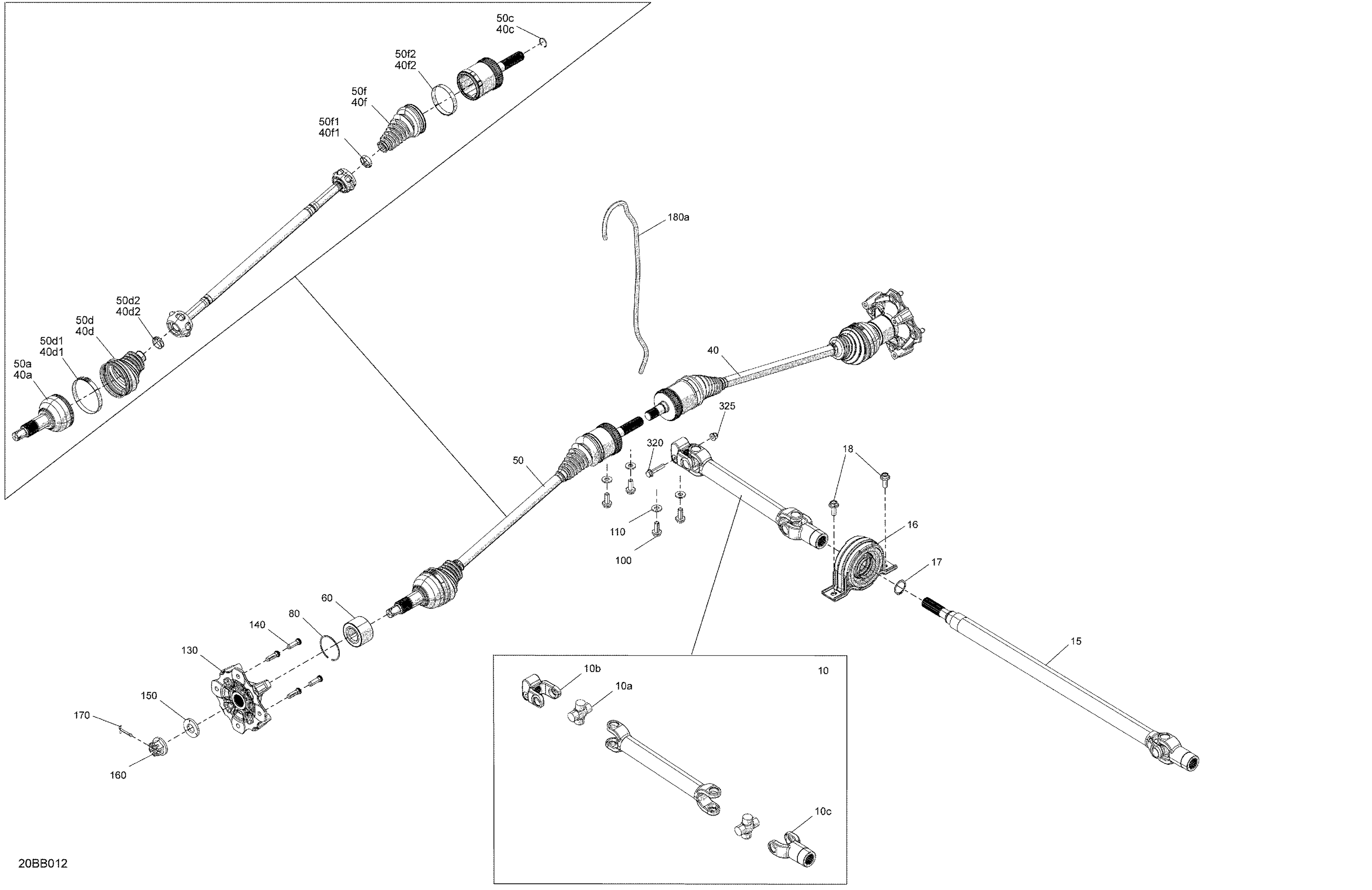 04 ENTRAINEMENT AVANT PIECES COMMUNES POUR MAVERICK TRAIL 700 DPS BLEU GULFSTREAM EPANO 2022