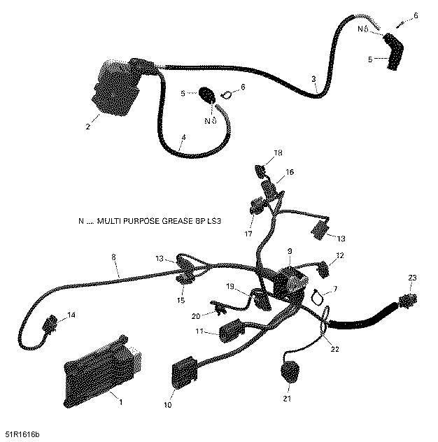 10 CABLAGE MOTEUR ET MODULE ELECTRONIQUE 650 EFI ENSEMBLE PRO POUR OUTLANDER 6X6 DPS 650 EFI GRIS CARRIERE PLATEFORME 2016