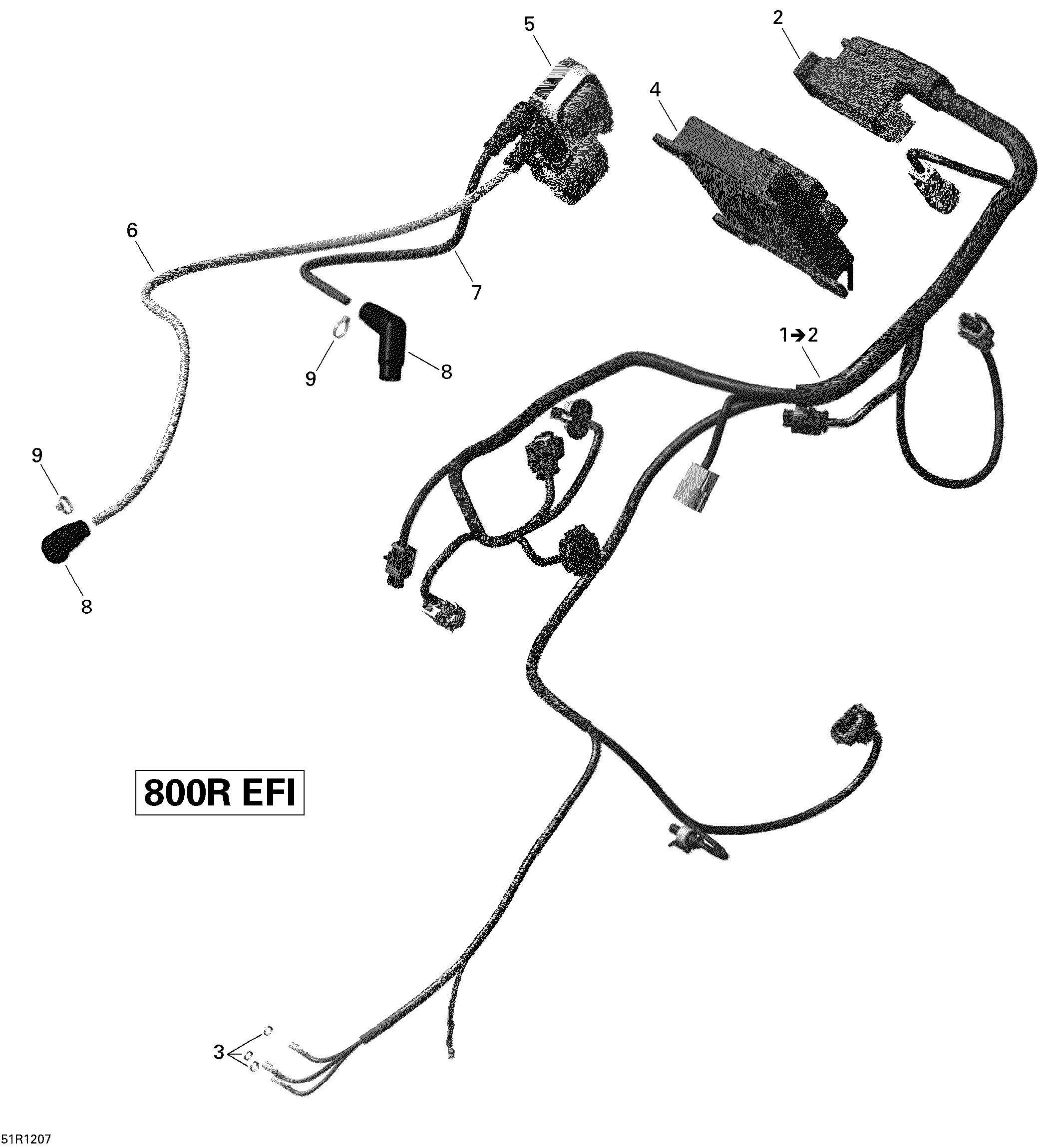 10 CABLAGE MOTEUR ET MODULE ELECTRONIQUE POUR OUTLANDER MAX LTD BLEU 2012