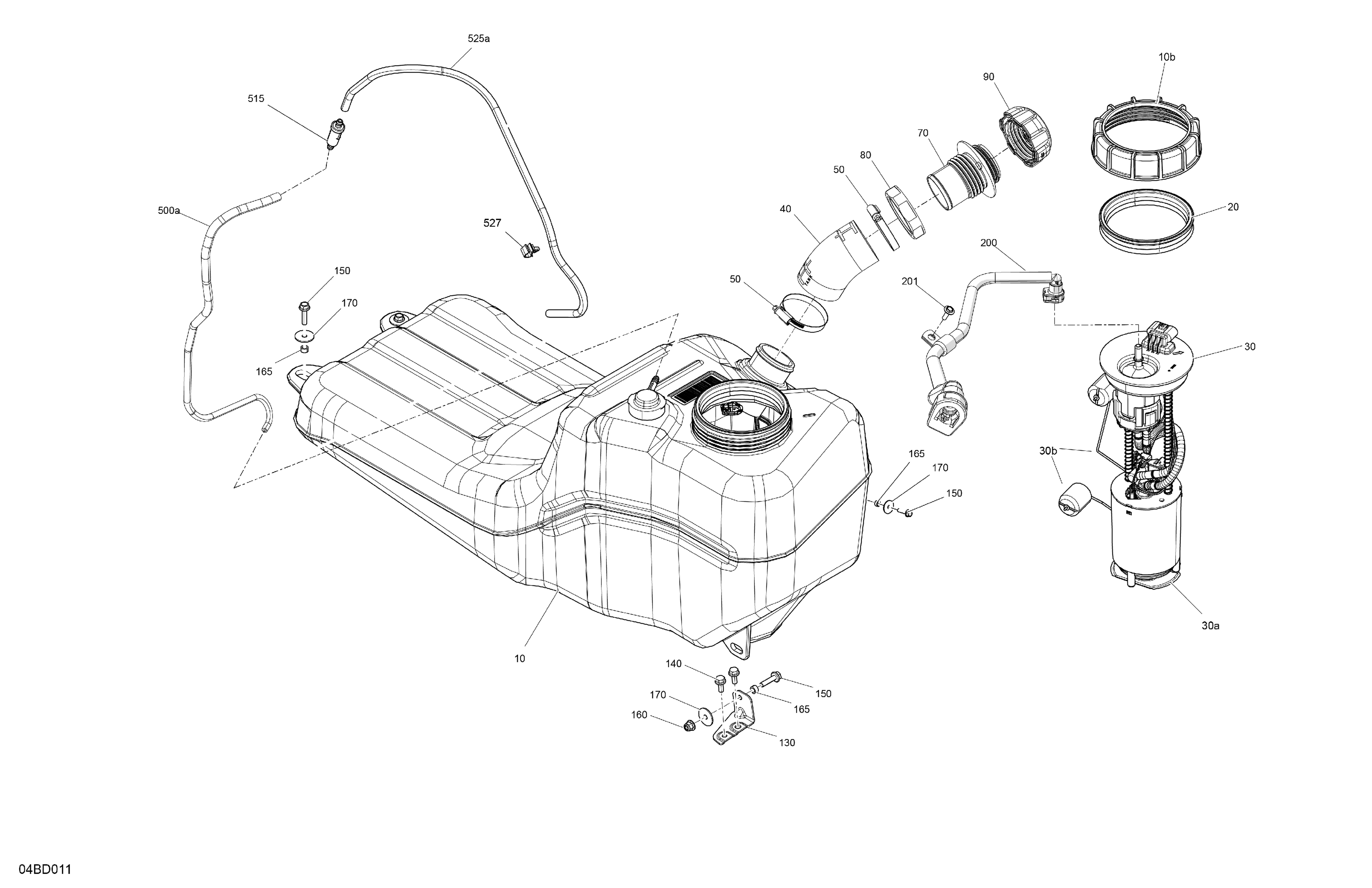 02 MOTEUR CARBURANT POUR MAVERICK TRAIL 700 BASE CATALYST GRAY 2024