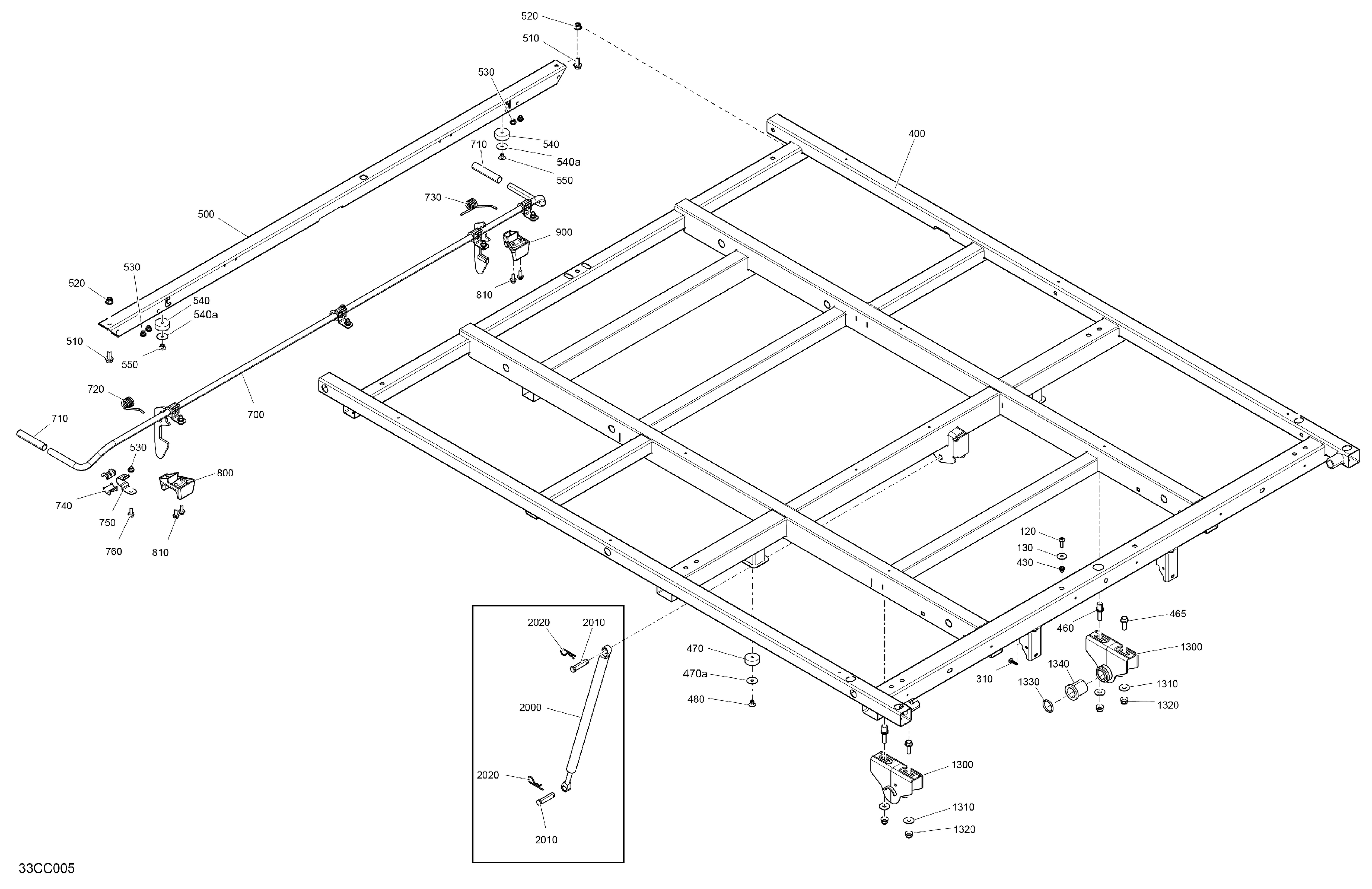07 CARROSSERIE CARGAISON SECTION INFERIEURE POUR TRAXTER PRO HD10 DPS VERT TUNDRA EPANO 2023