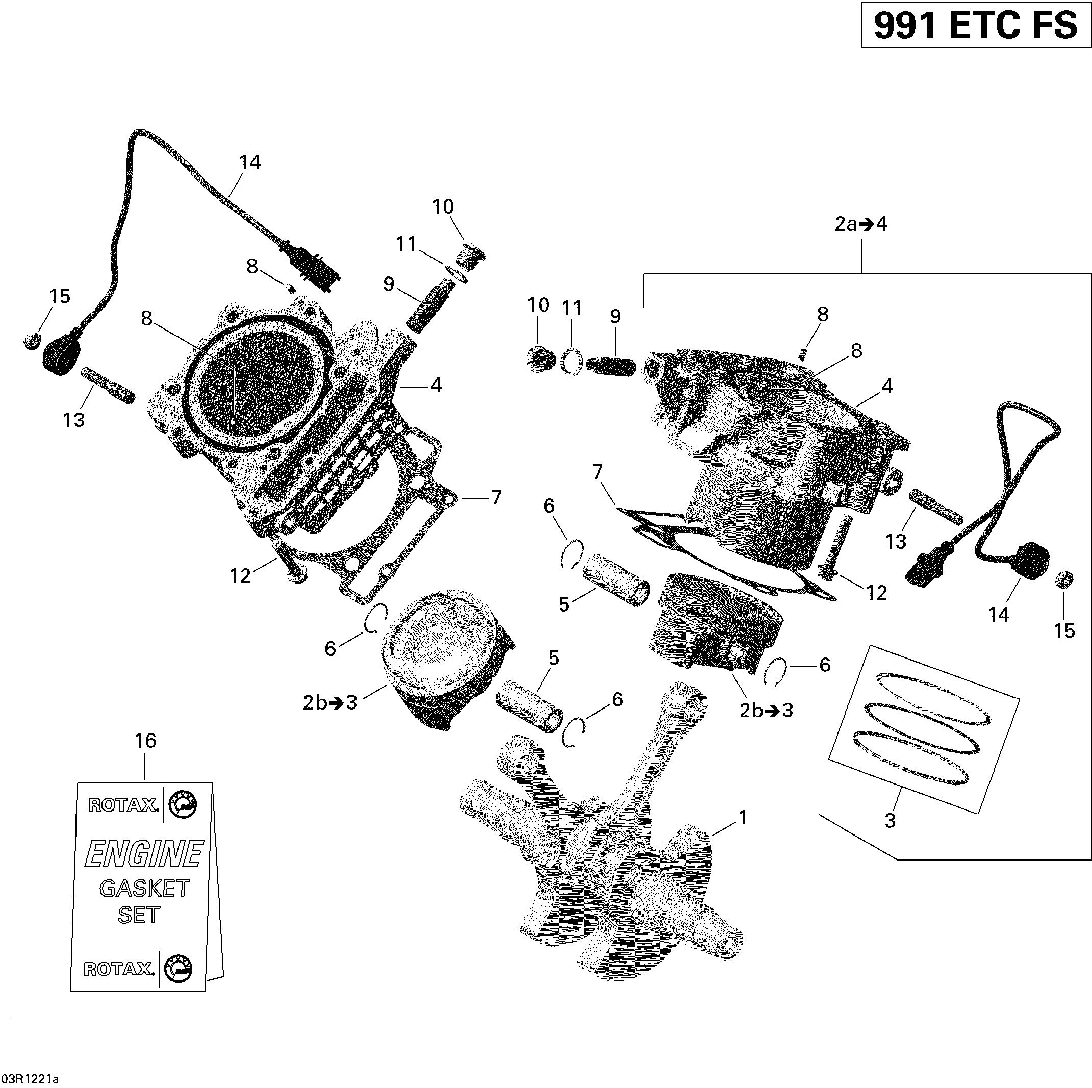 01 CULASSE ET PISTON POUR SPYDER RT SM5 PURE MAGNESIUM 2012