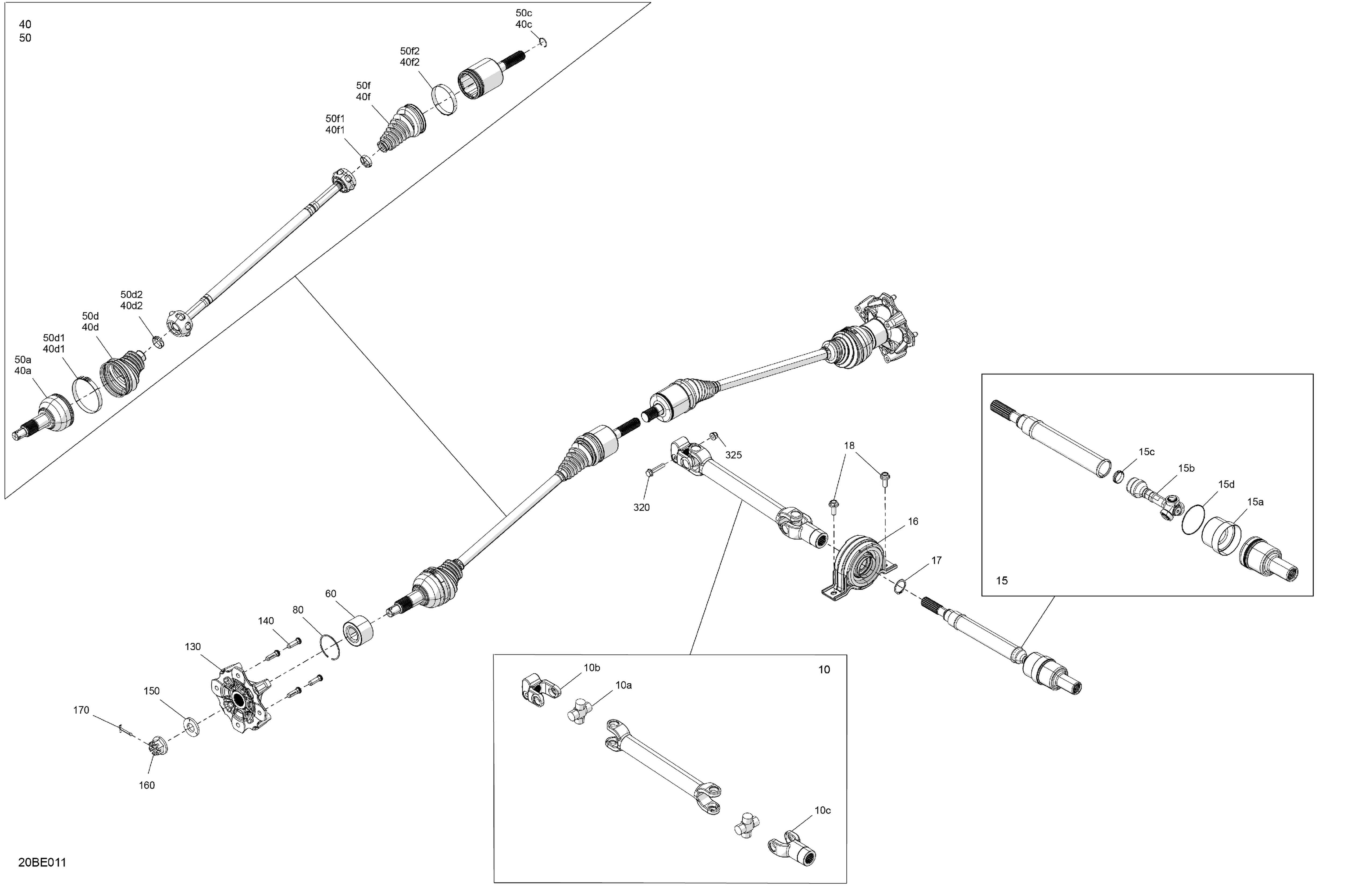04 ENTRAINEMENT AVANT PIECES COMMUNES POUR MAVERICK TRAIL 700 DPS SAS NOIR ETERNEL METALLIQUE 2025