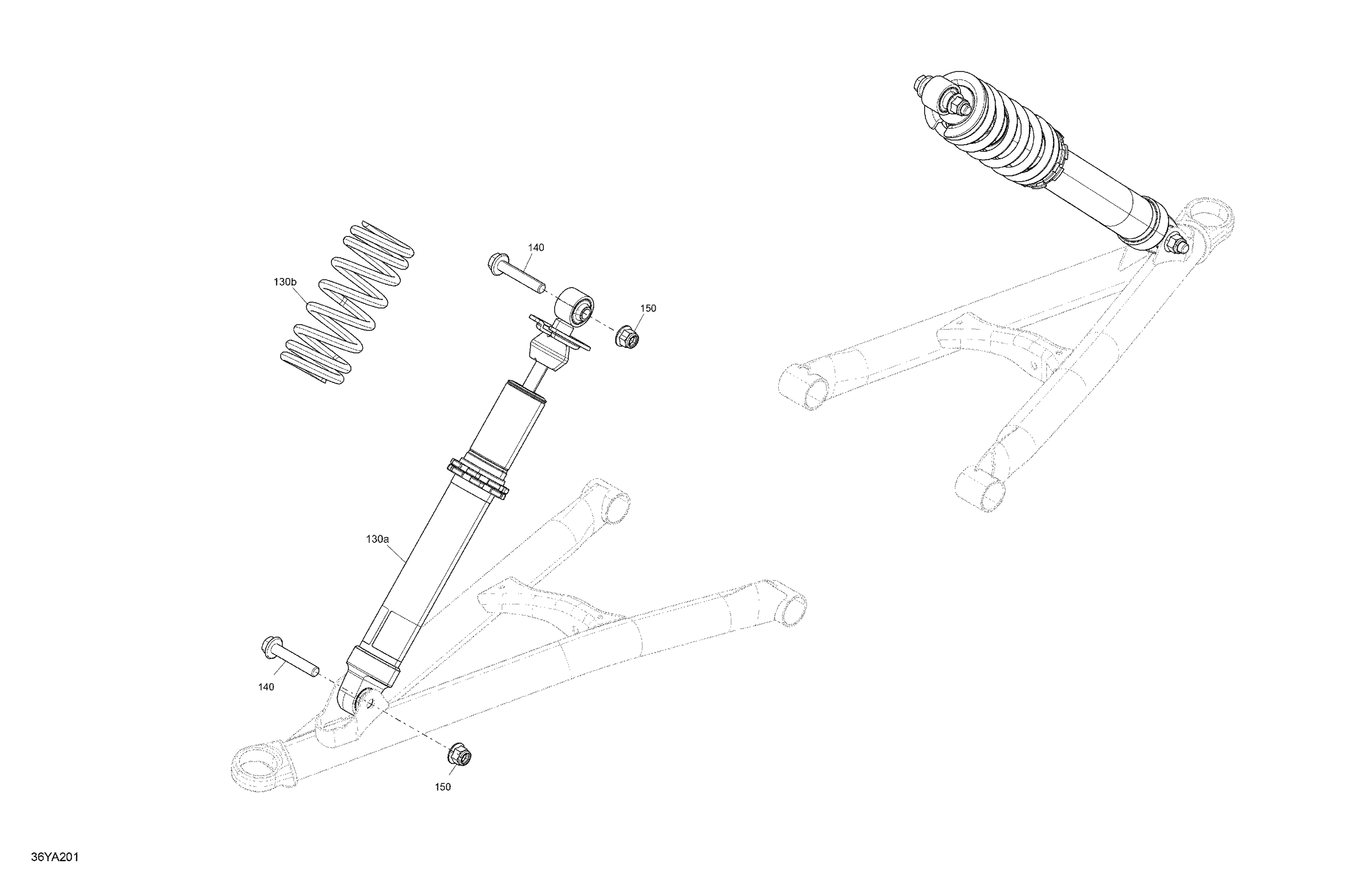 05 SUSPENSION AMORTISSEURS AVANT POUR SPYDER F3 S SE6 MONOLITH BLACK SATIN 2021