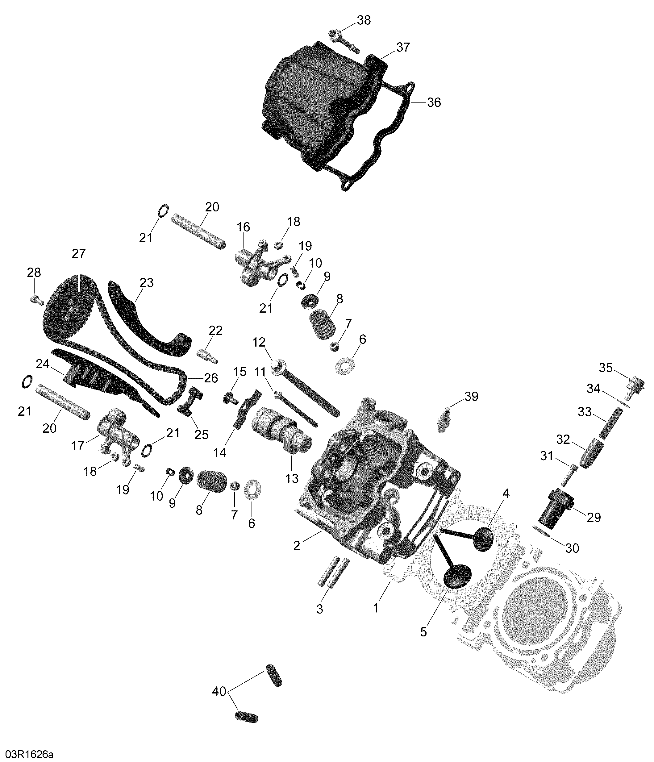 01 CULASSE AVANT TURBO POUR MAVERICK DPS 1000R EFI ROUGE CAN AM 2016