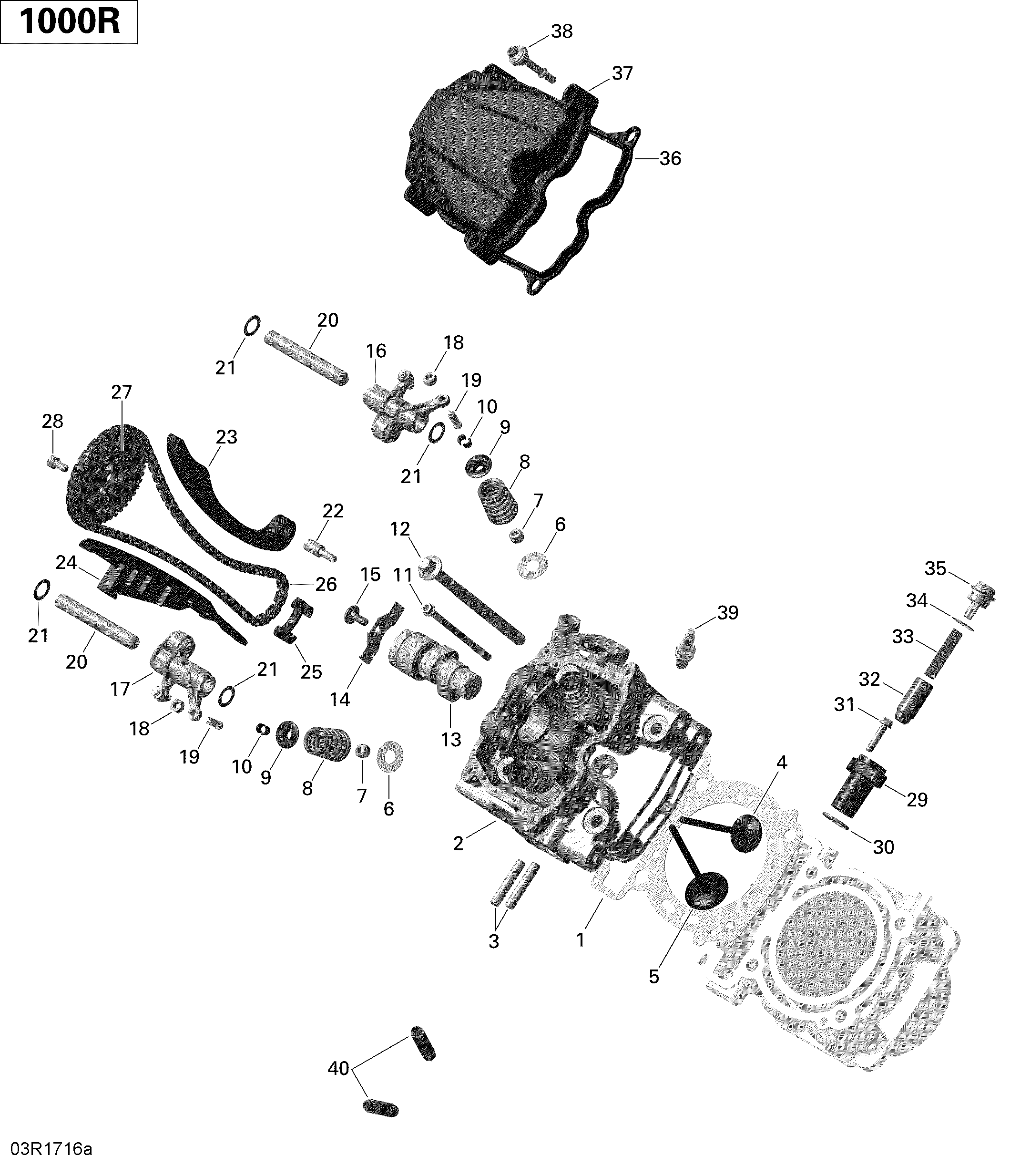 01 CULASSE AVANT 1000R POUR COMMANDER 1000R LTD GRIS ASPHALTE 2020