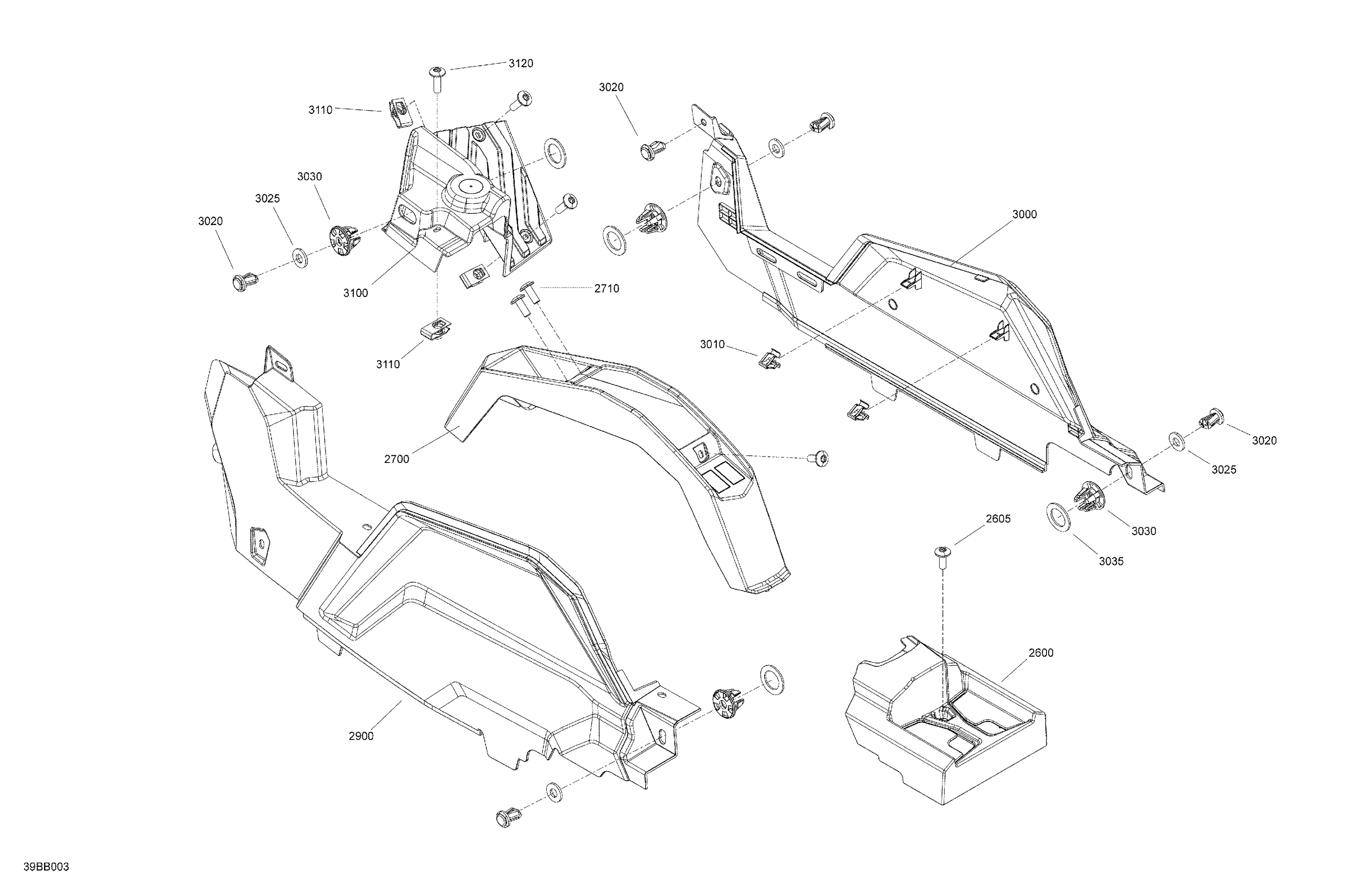07 HABITACLE CONSOLE CENTRALE POUR MAVERICK SPORT 1000R DPS NOIR ETERNEL METALLIQUE EPANO 2022