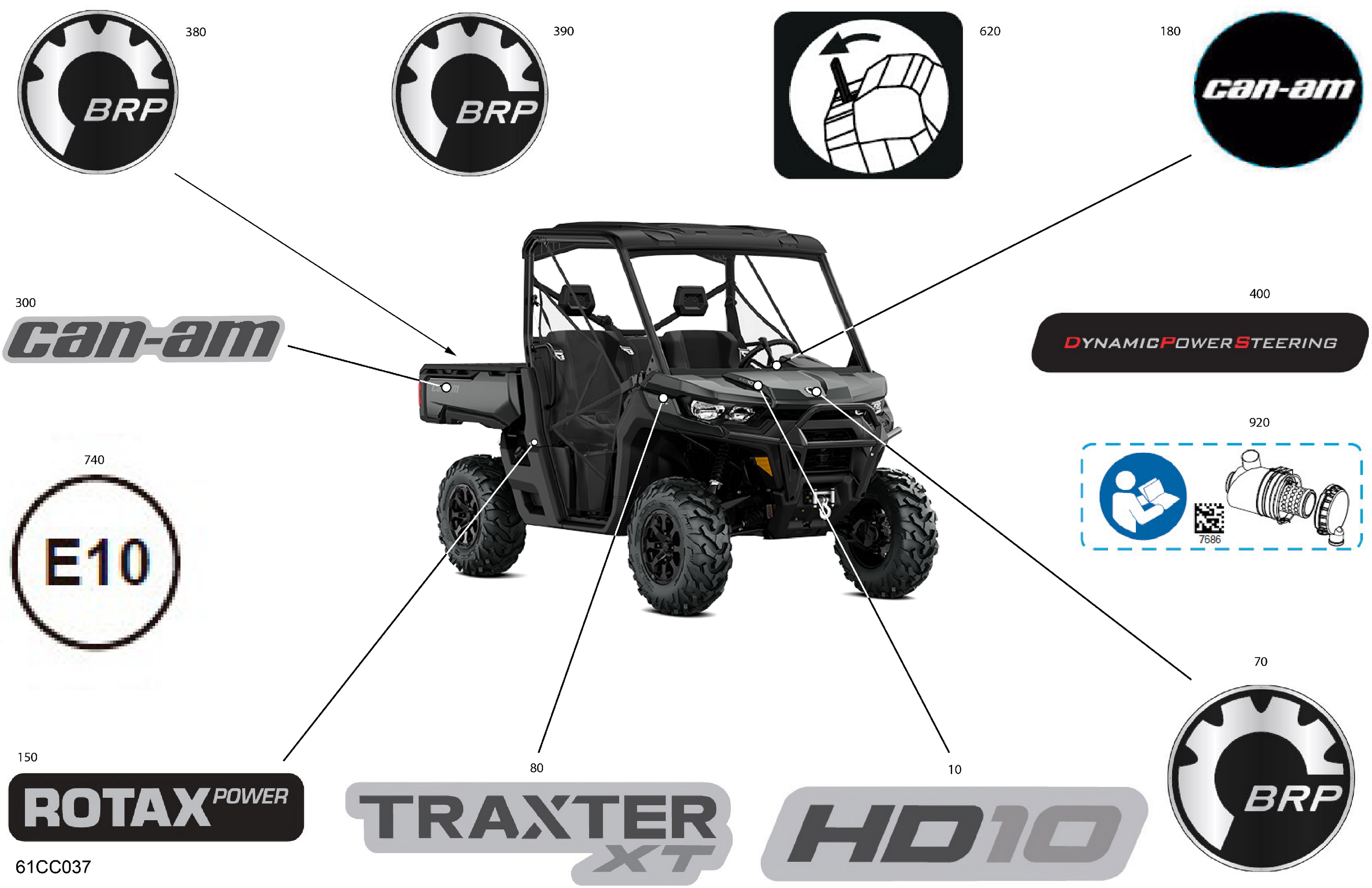 07 CARROSSERIE KITS DECOS POUR TRAXTER HD10 XT HYPER SILVER EPANO 2023