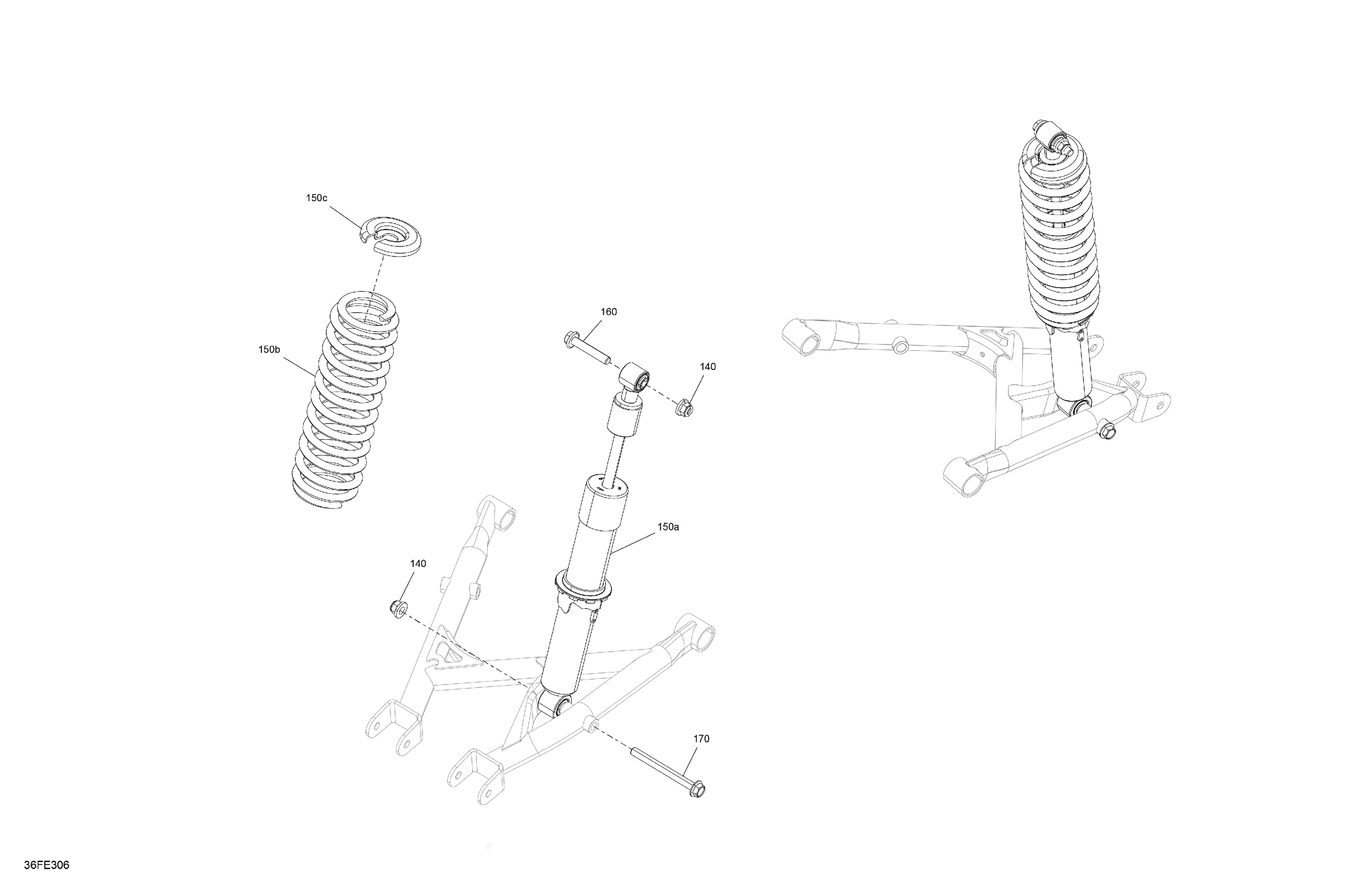 05 SUSPENSION AMORTISSEURS ARRIERE POUR OUTLANDER MAX DPS 1000R 2025
