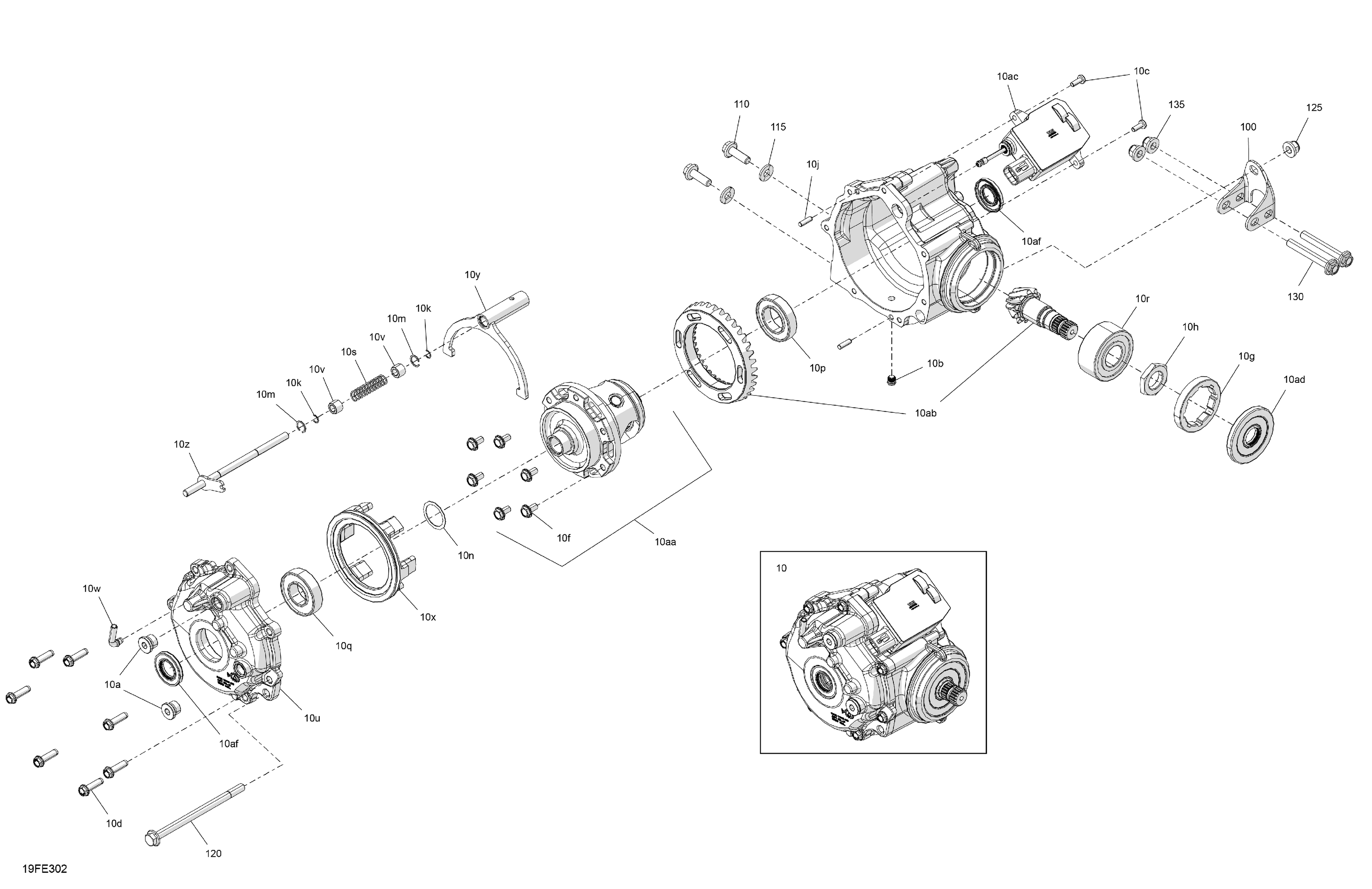 04 ENTRAINEMENT AVANT PIECES DIFFERENTIELLES POUR OUTLANDER XT 850 ROUGE INTENSE 2025