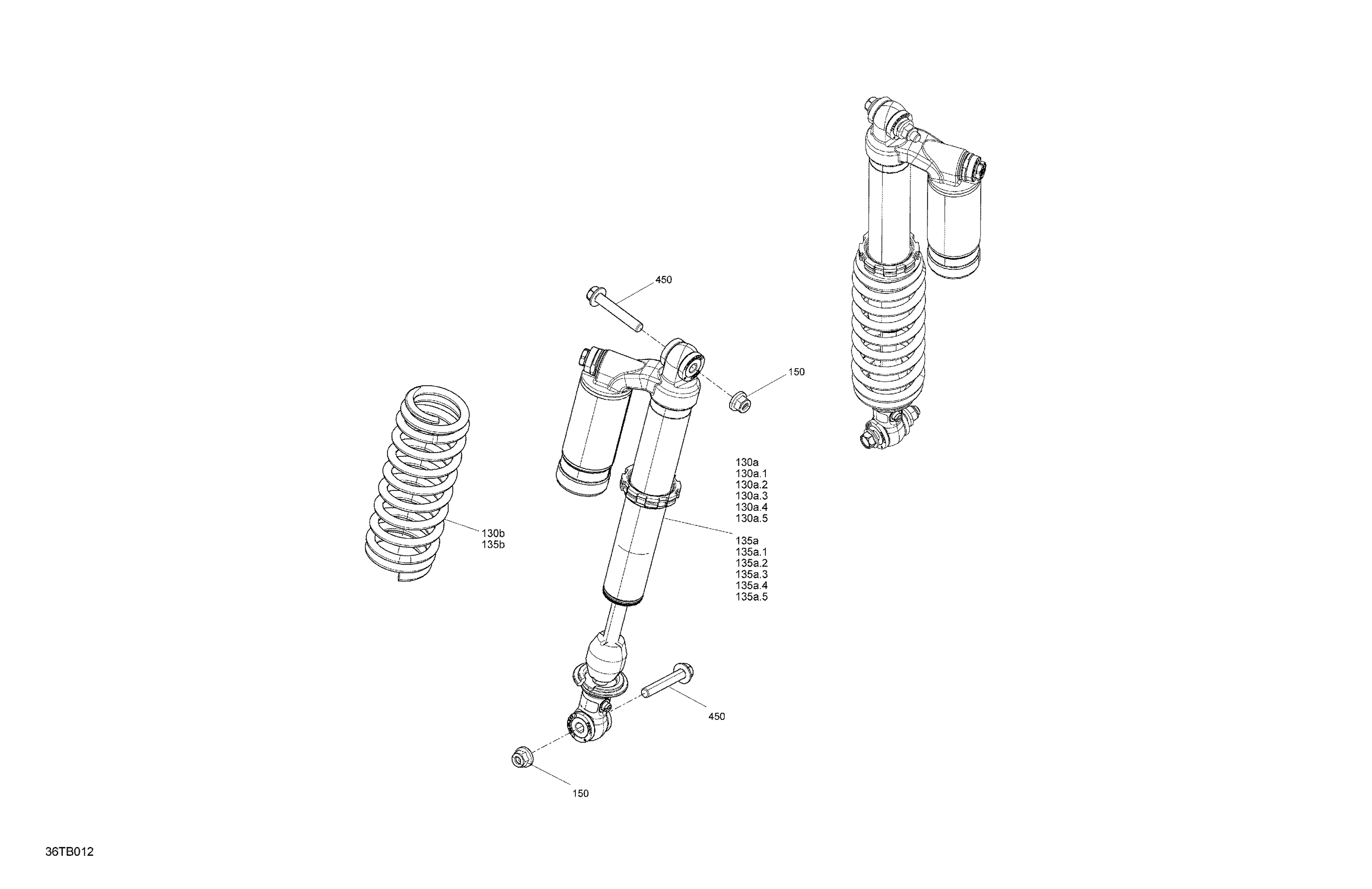 05 SUSPENSION AMORTISSEURS ARRIERES POUR OUTLANDER 1000 EFI XXC CRAIE 2022