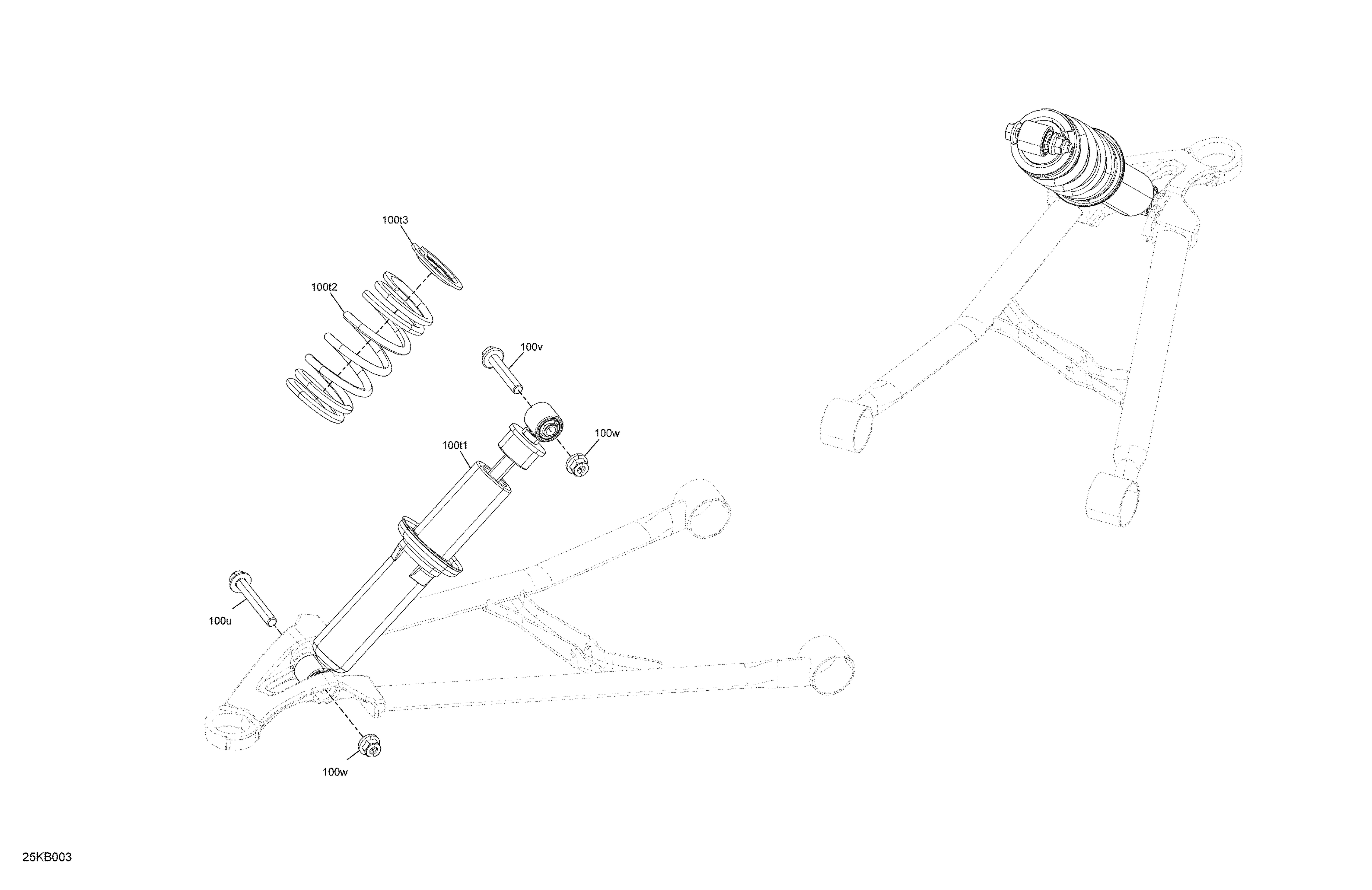 05 SUSPENSION AMORTISSEURS AVANT POUR RYKER 600 ACE CVT 2022