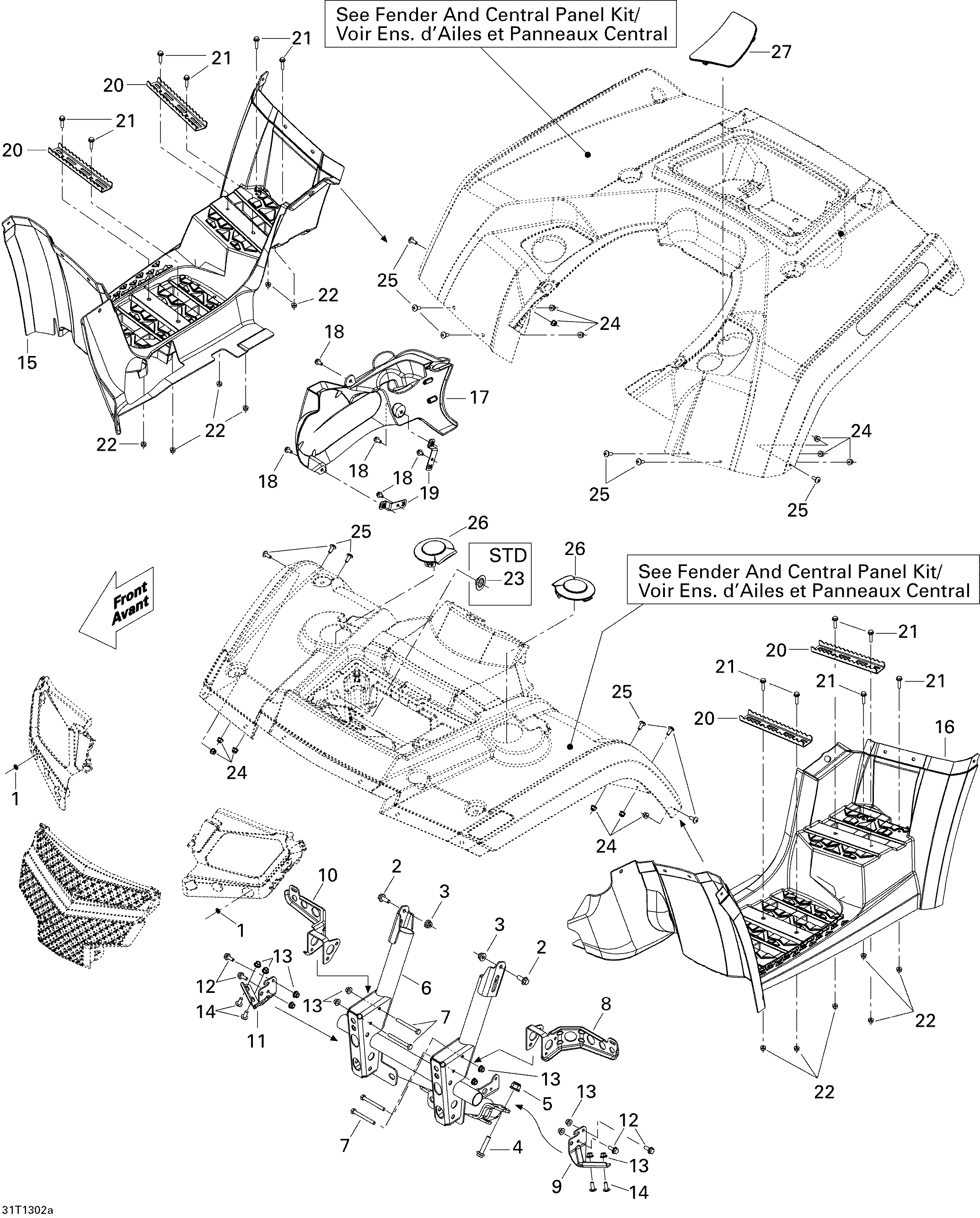 09 CARROSSERIE ET ACCESSOIRES 1 POUR OUTLANDER MAX STD ROUGE 2012