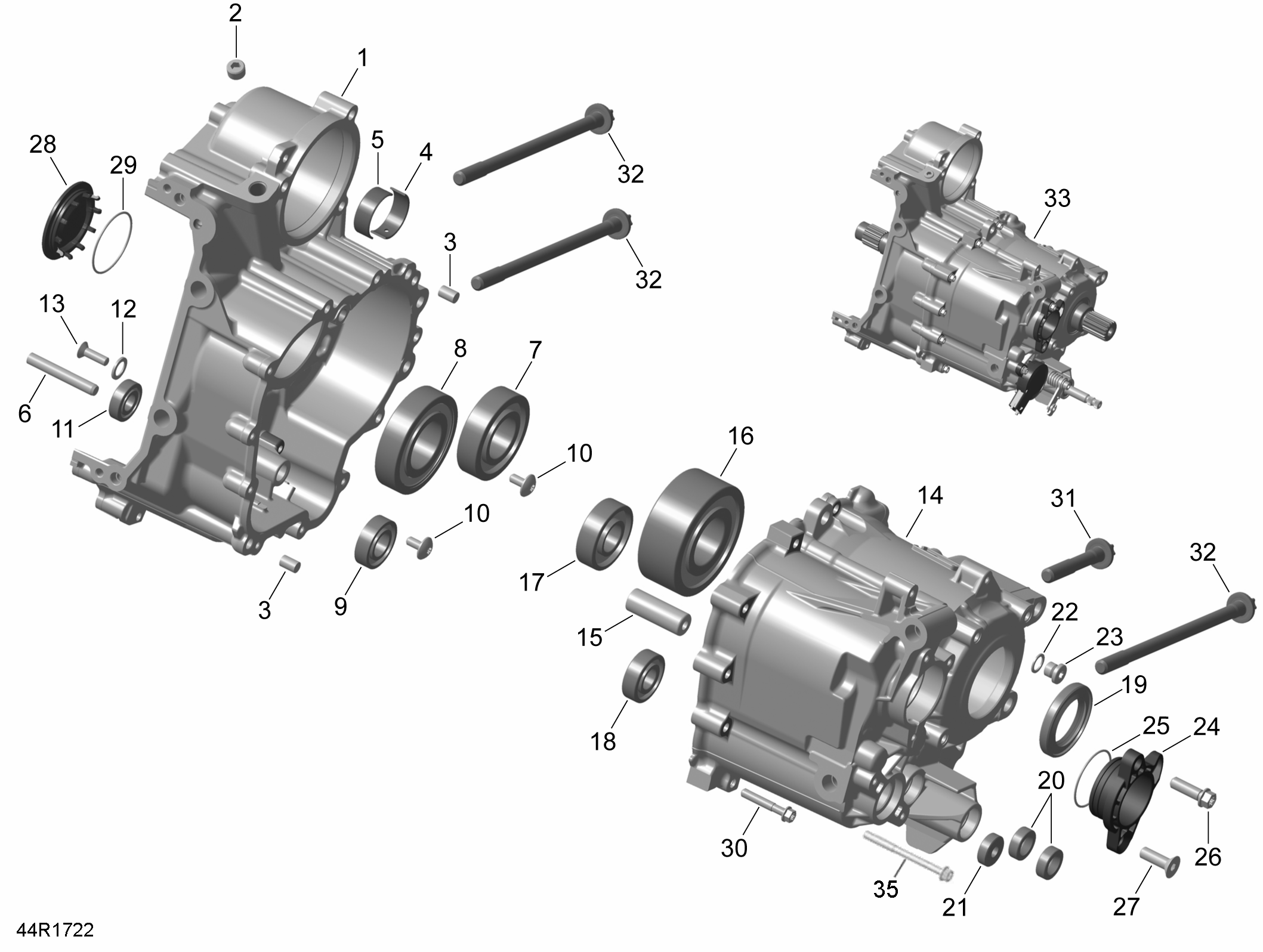 01 ROTAX BOITIER DE BOITE DE VITESSES SE6 POUR SPYDER RT LIMITED 10TH EDITION SE6 BLACK 2018