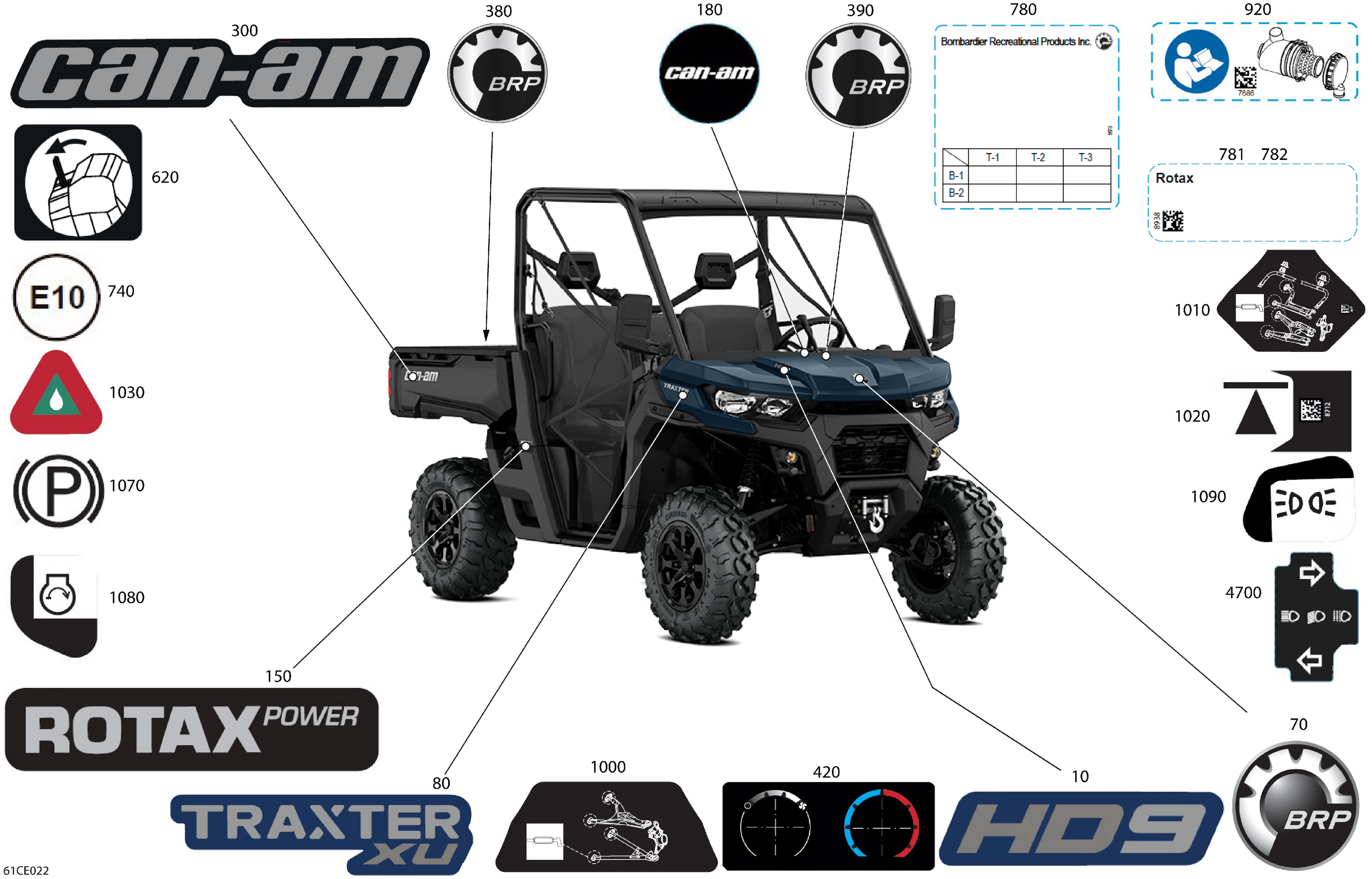 07 CARROSSERIE KITS DECOS POUR TRAXTER HD9 XU BLEU MARINE 2025