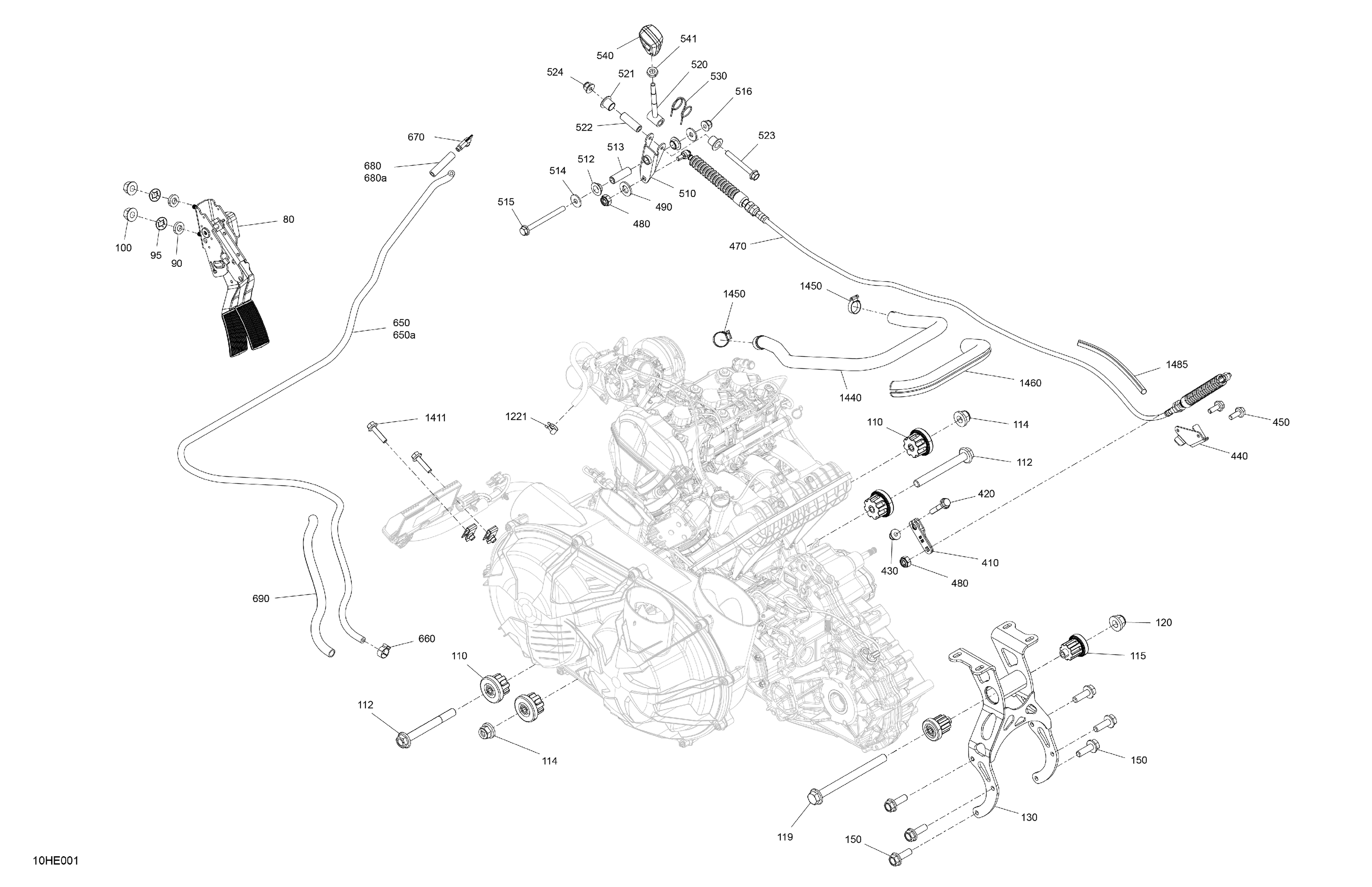 02 MOTEUR SYSTEME POUR MAVERICK MAX TURBO RR XRS SAS ROUGE INTENSE 2025