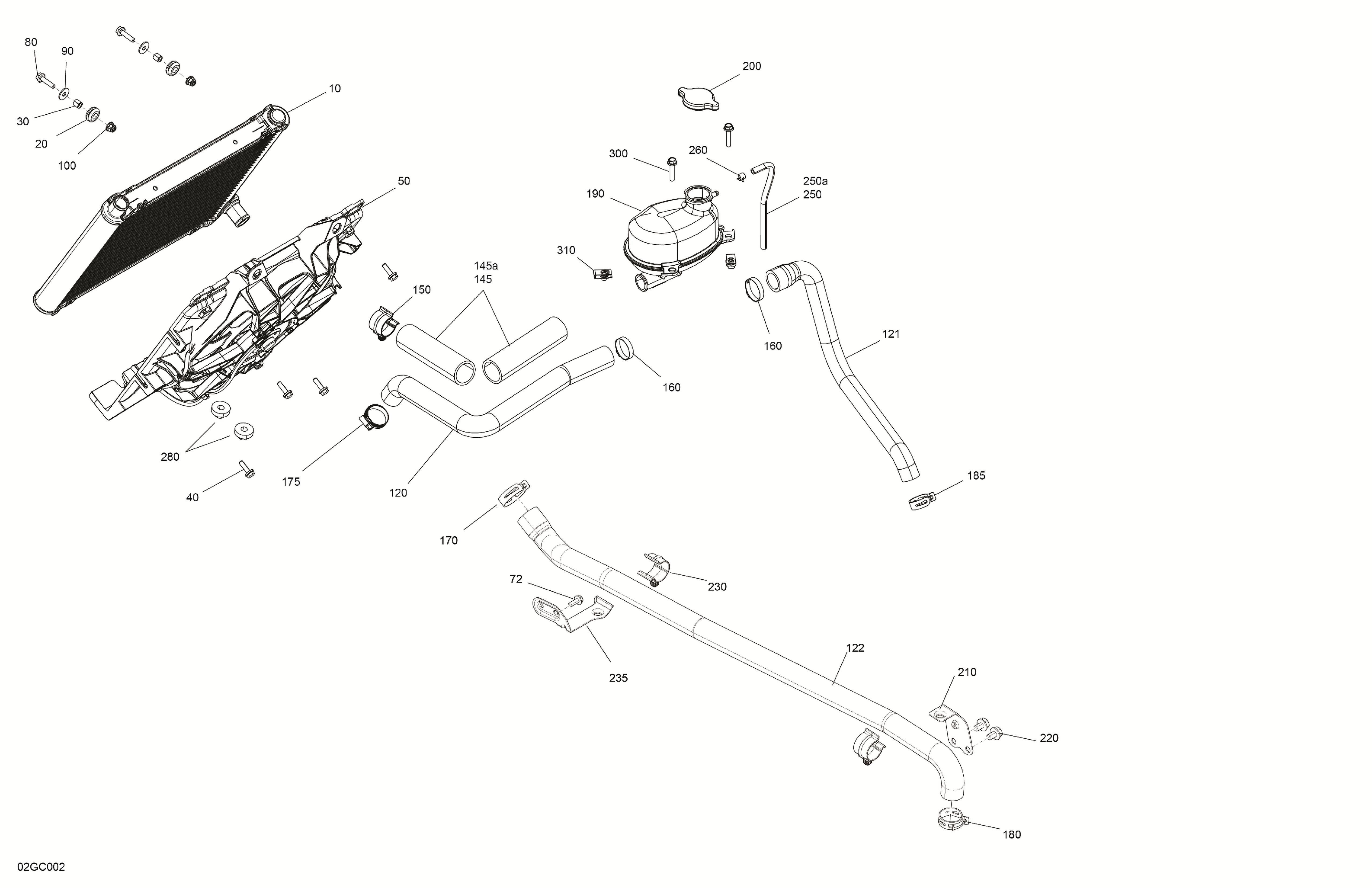 02 MOTEUR REFROIDISSEMENT POUR OUTLANDER DPS 450 GRIS GRANITE 2023