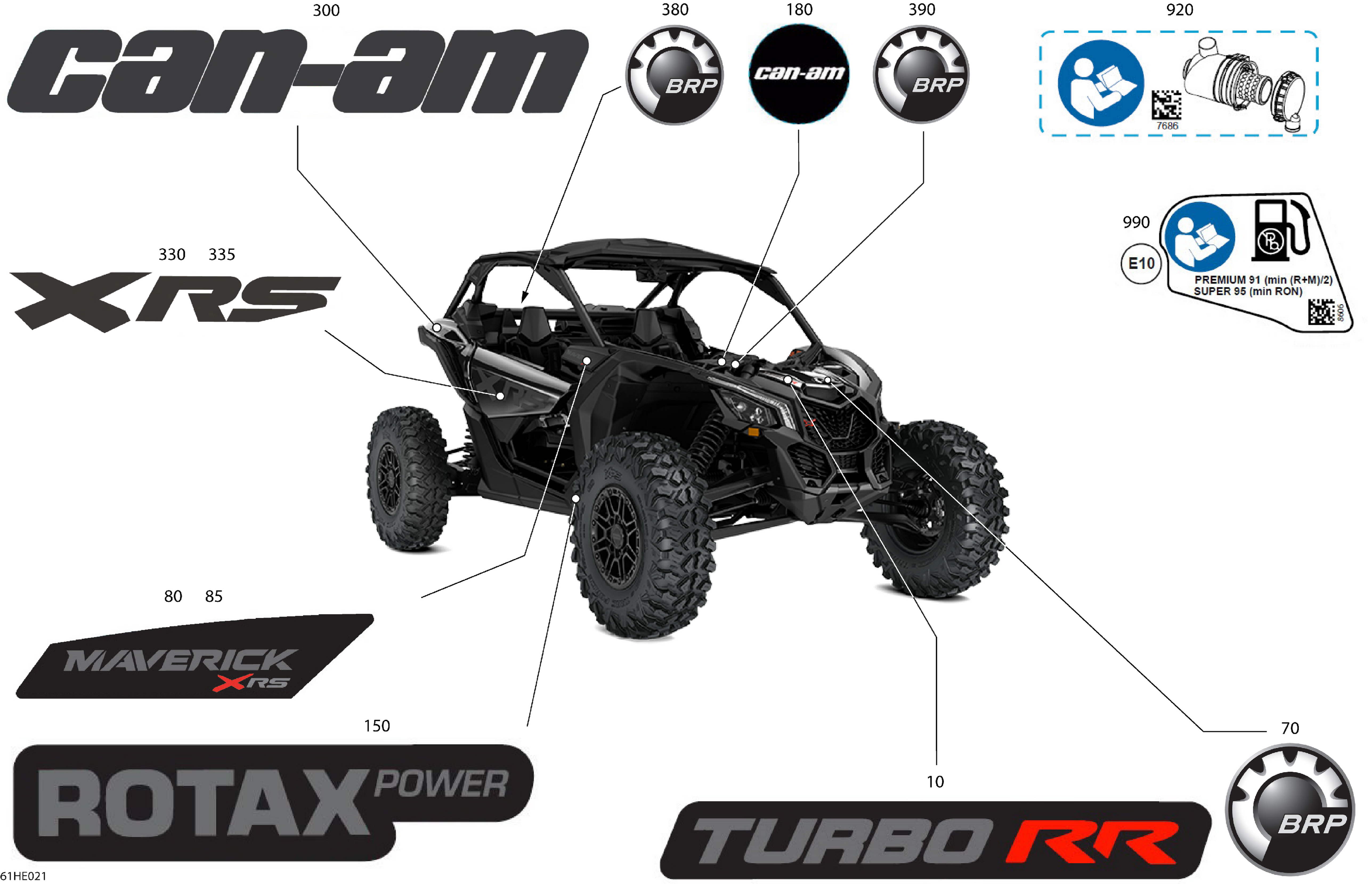 07 CARROSSERIE KITS DECOS POUR MAVERICK TURBO RR XRS STD NOIR ETERNEL METALLIQUE 2025