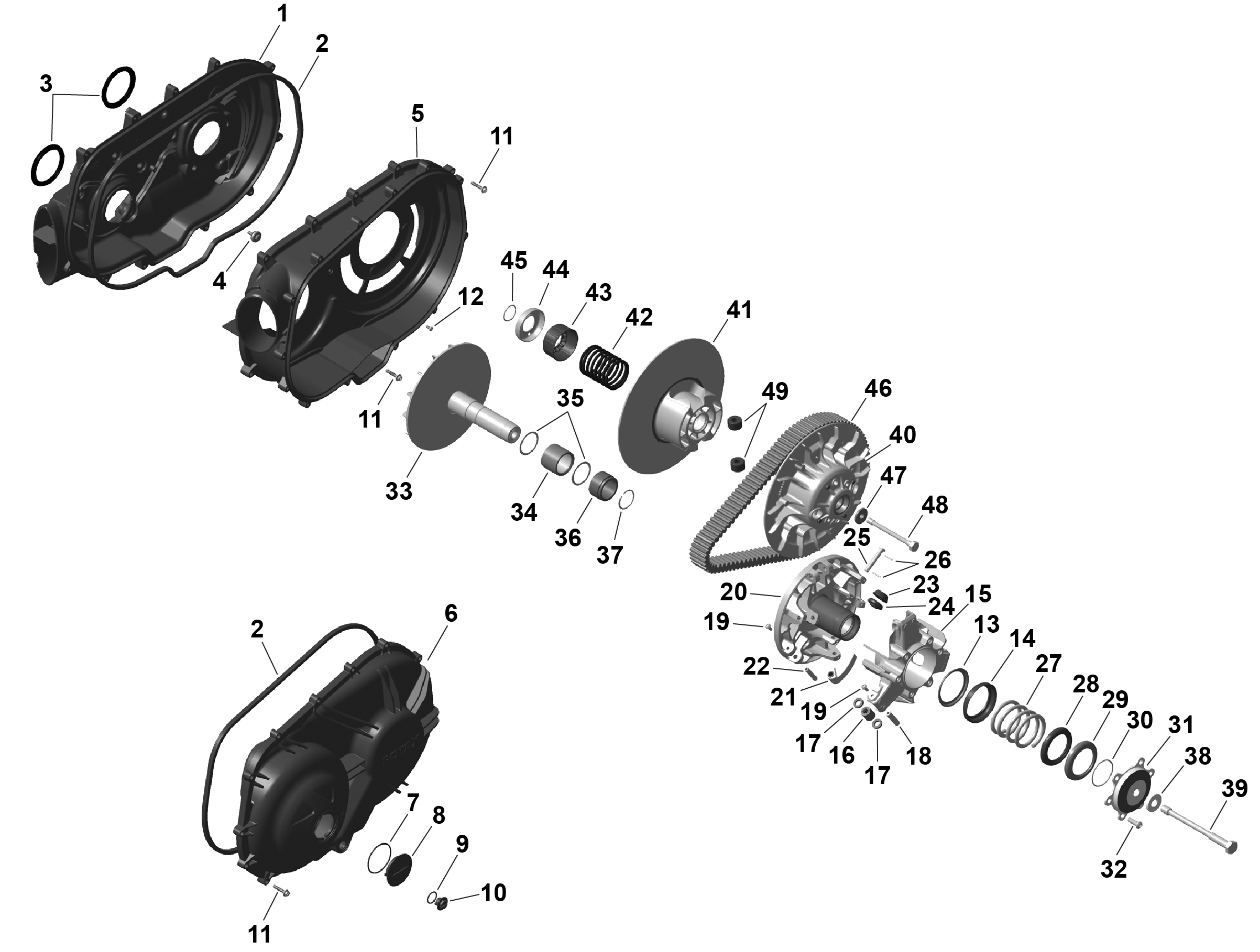 01 ROTAX CVT POUR OUTLANDER MAX DPS 1000R 2025