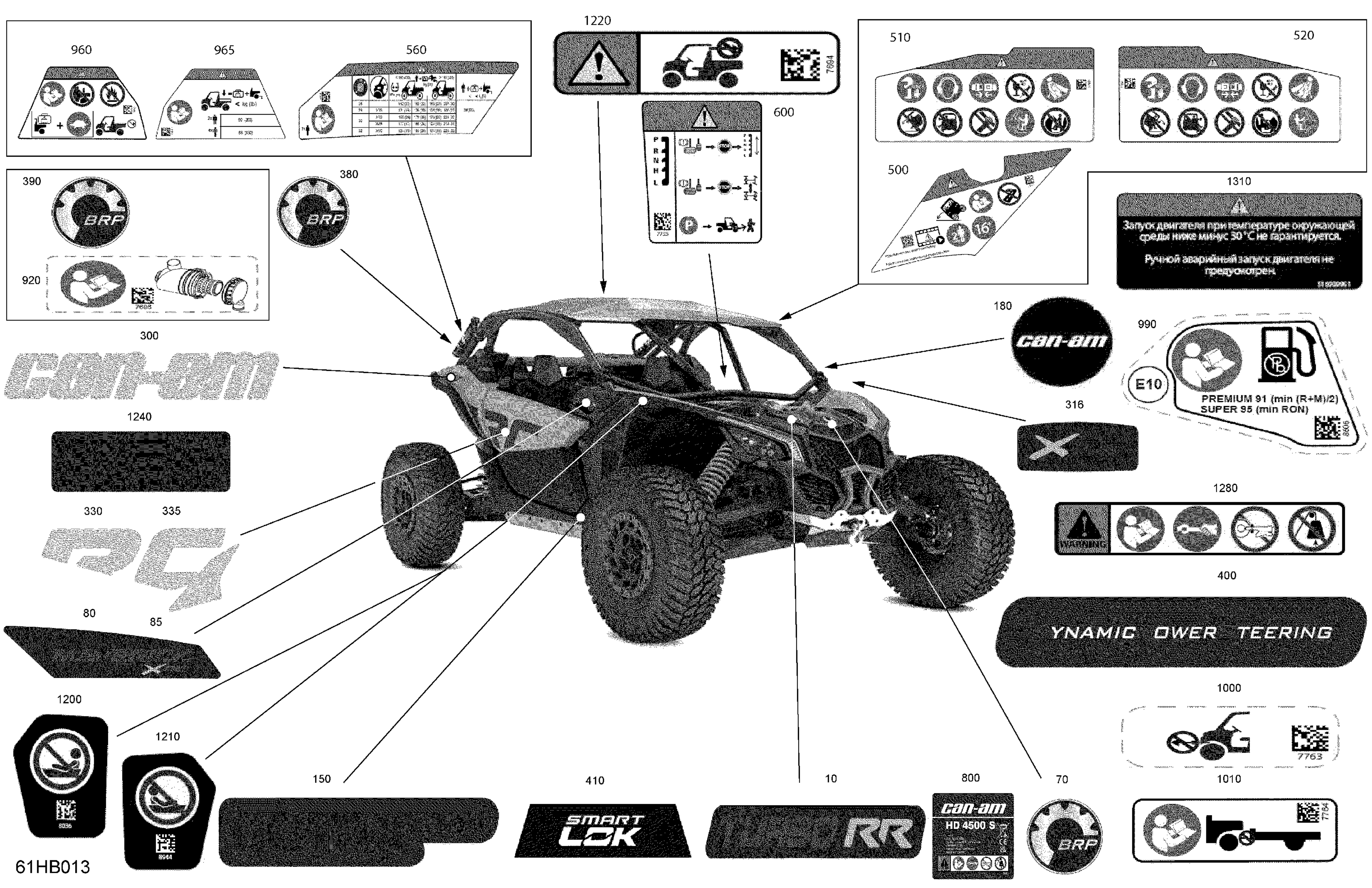 07 CARROSSERIE KITS DECO POUR MAVERICK X3 TURBO RR XRC CRAIE EPANO 2022