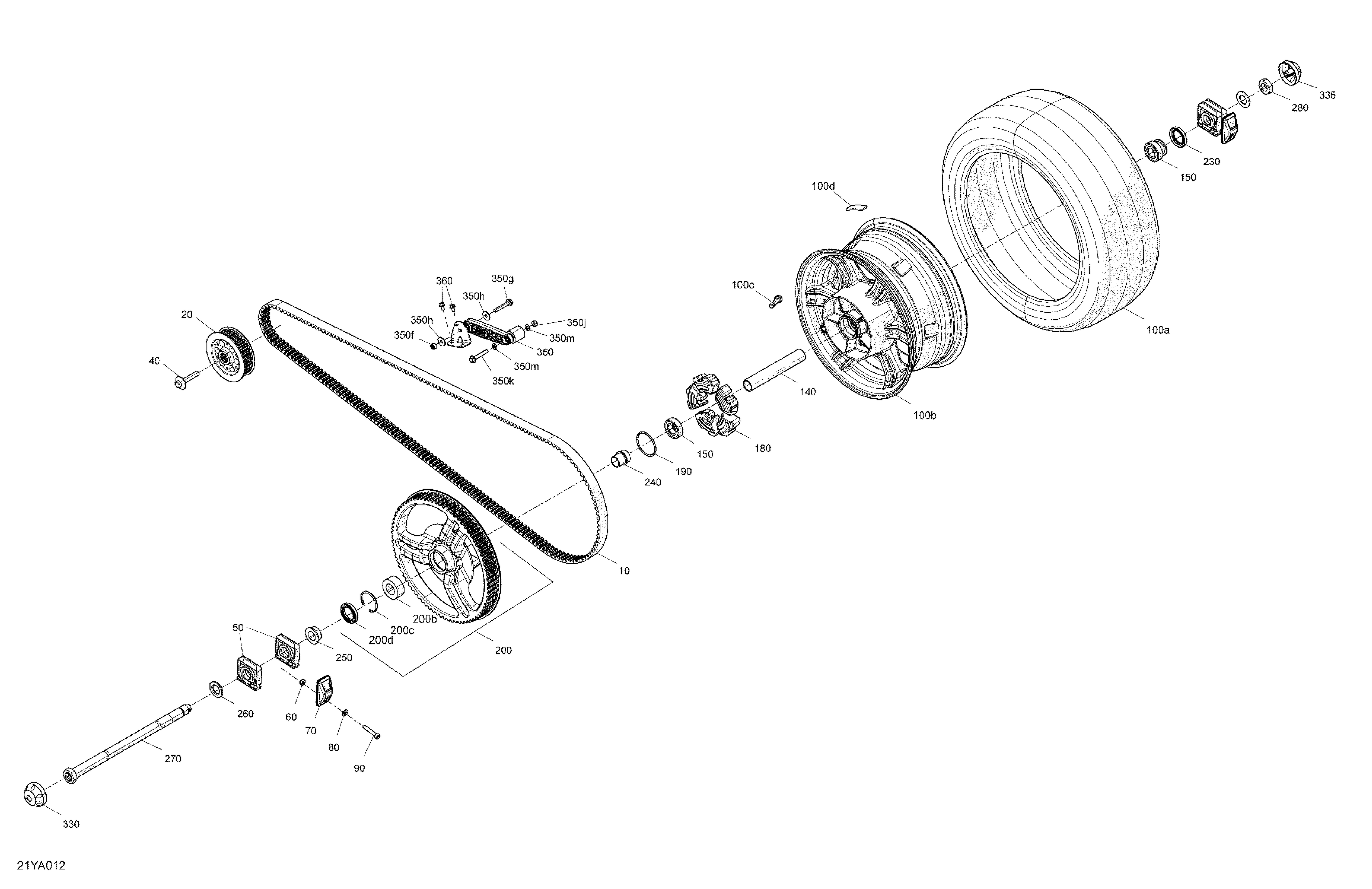 04 ENTRAINEMENT PIECES COMMUNES ARRIERE POUR SPYDER RT LIMITED CHROME EDITION SE6 DEEP MARSALA 2021