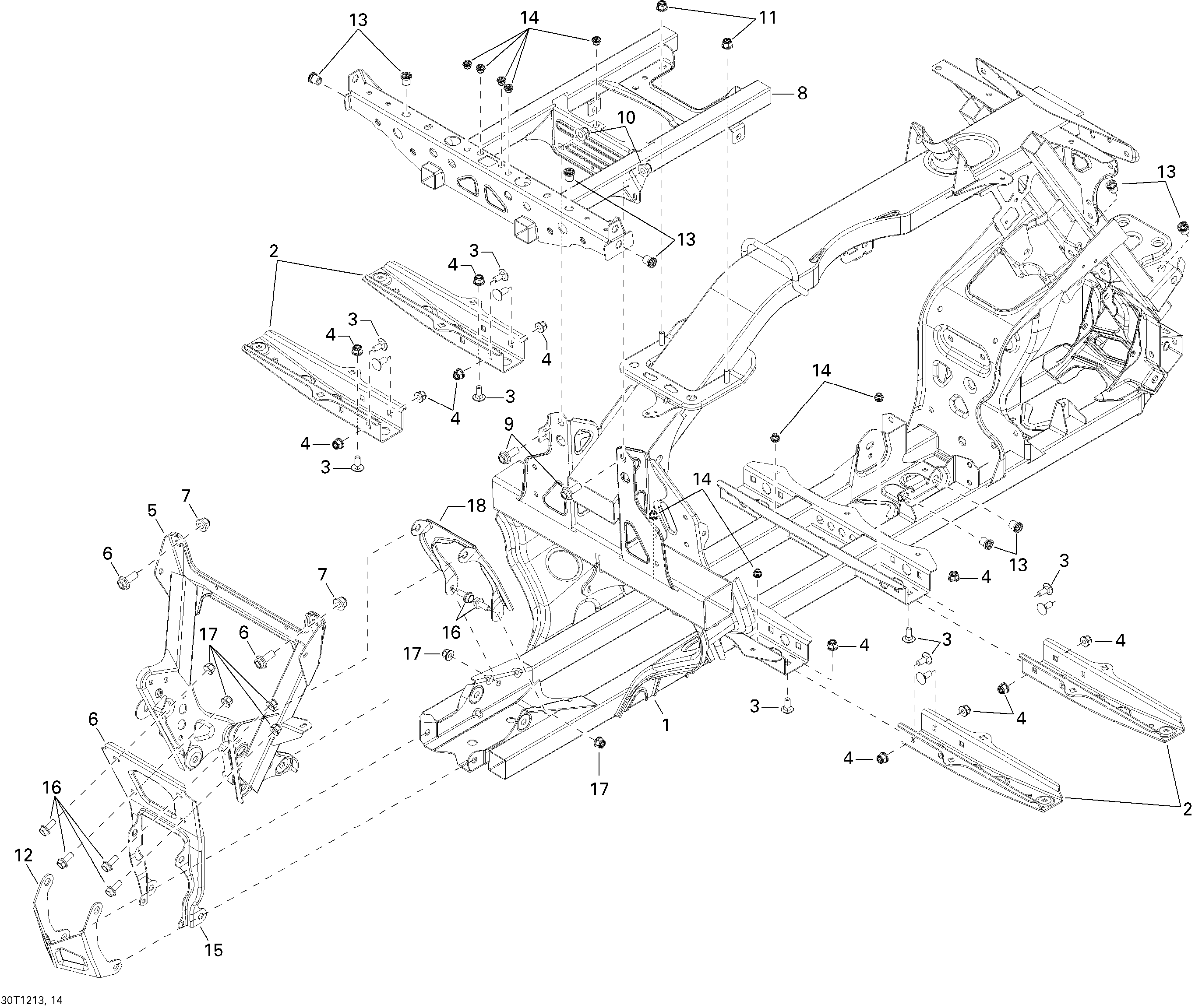 09 CHASSIS POUR RENEGADE STD JAUNE 2012