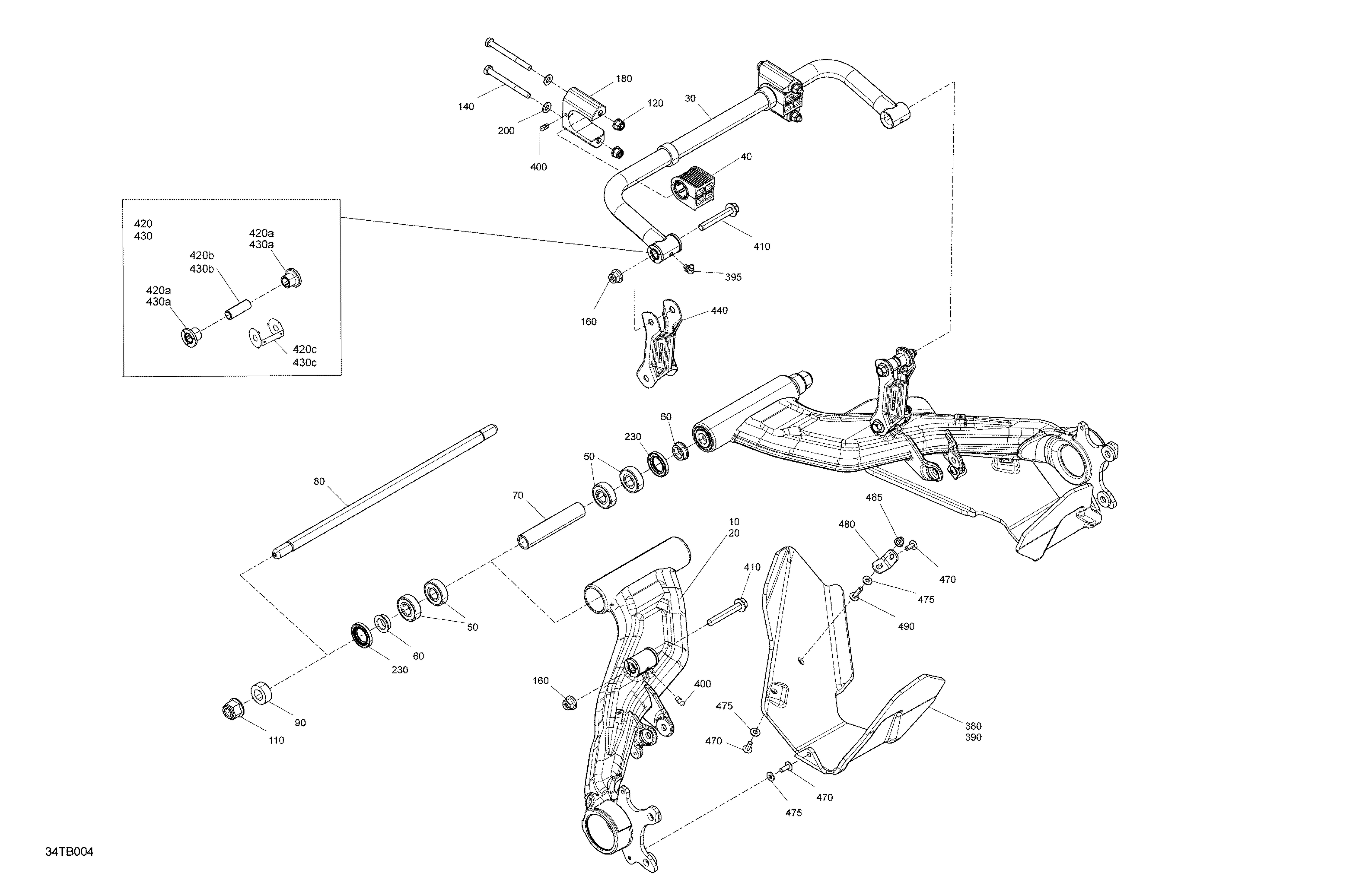 05 SUSPENSION PIECES ARRIERE POUR OUTLANDER 1000 EFI XXC CRAIE 2022