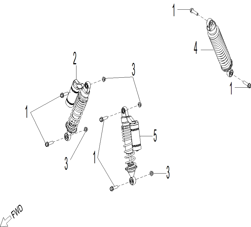 05 SUSPENSION SUSPENSION XXC POUR RENEGADE XXC 110 EFI DEEP BLACK 2025