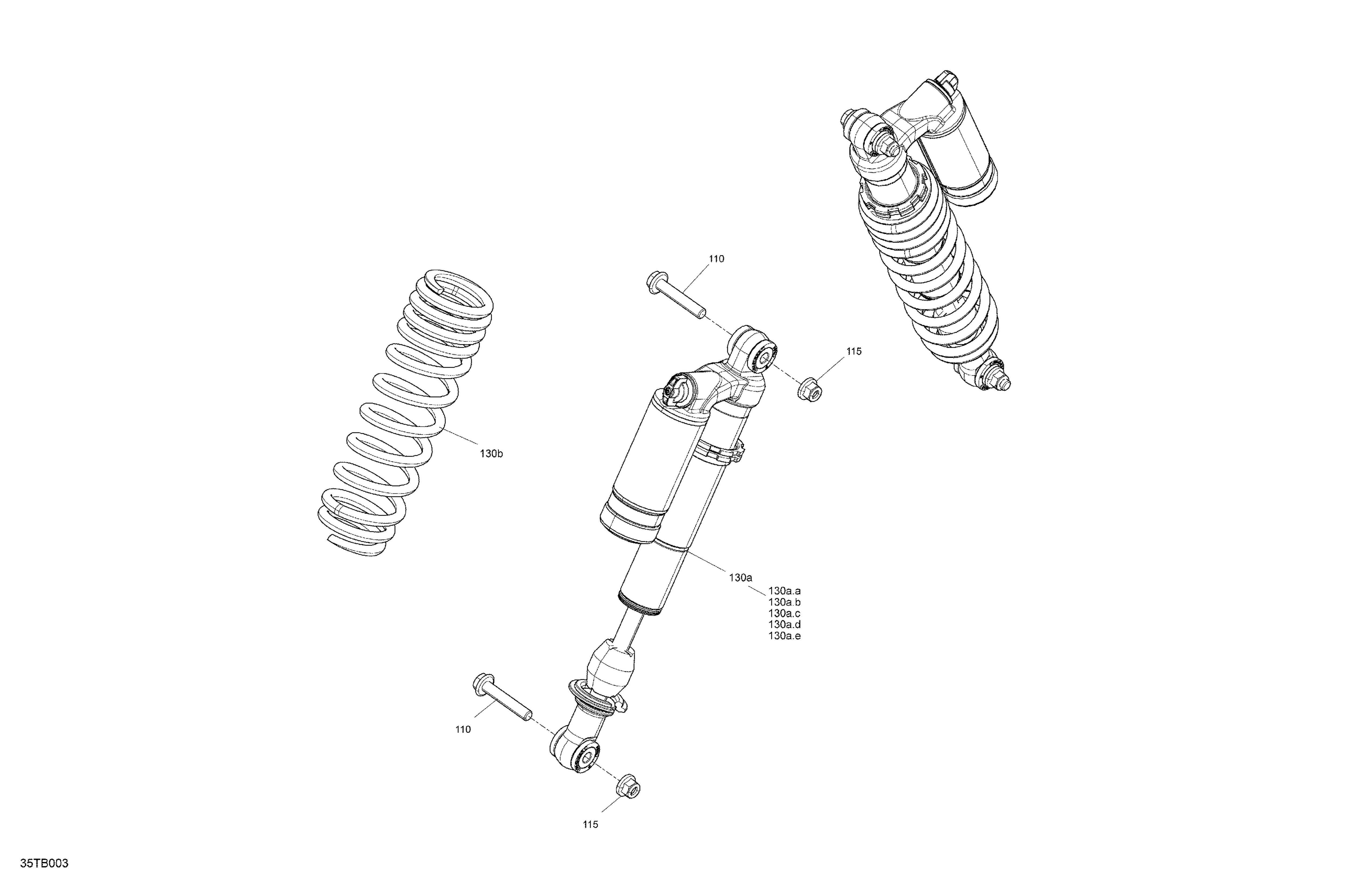 05 SUSPENSION AMORTISSEURS AVANT POUR OUTLANDER MAX 1000 EFI XTP GRIS MINERAL SATIN 2022