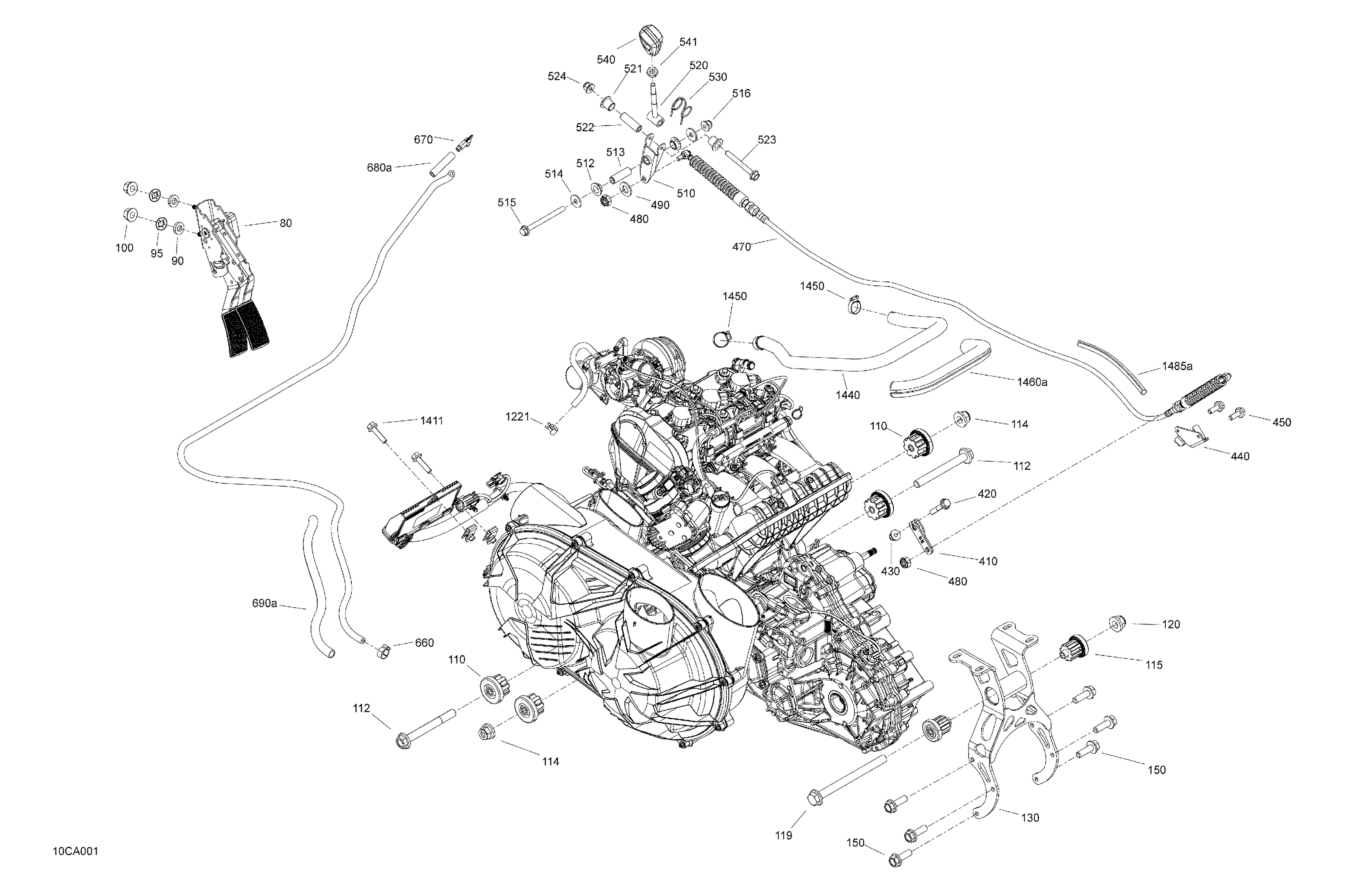 02 MOTEUR SYSTEME POUR MAVERICK MAX TURBO R DS BLEU GULFSTREAM 2021