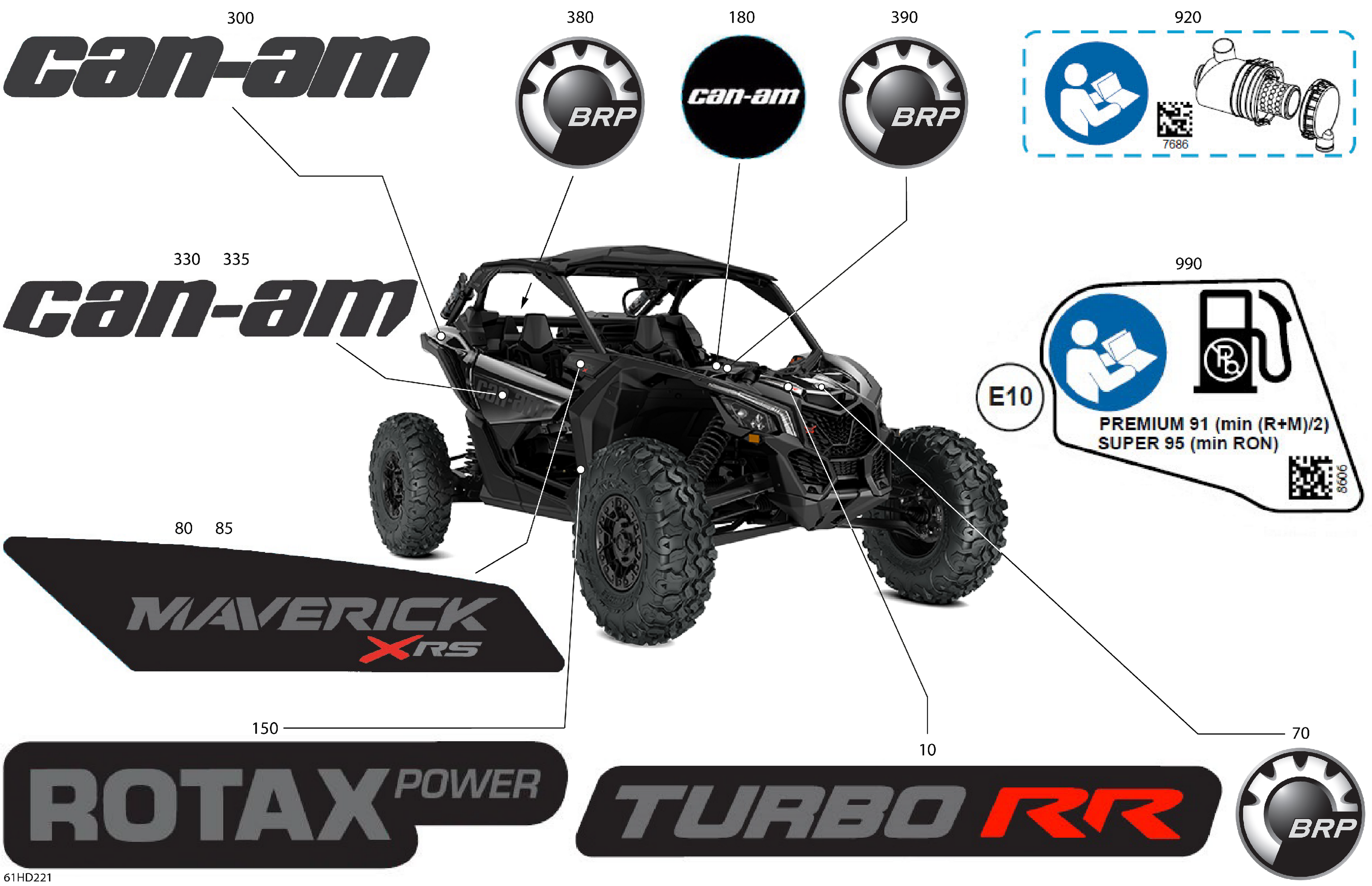 07 CARROSSERIE KITS DECOS POUR MAVERICK TURBO RR XRS STD NOIR ETERNEL METALLIQUE 2024