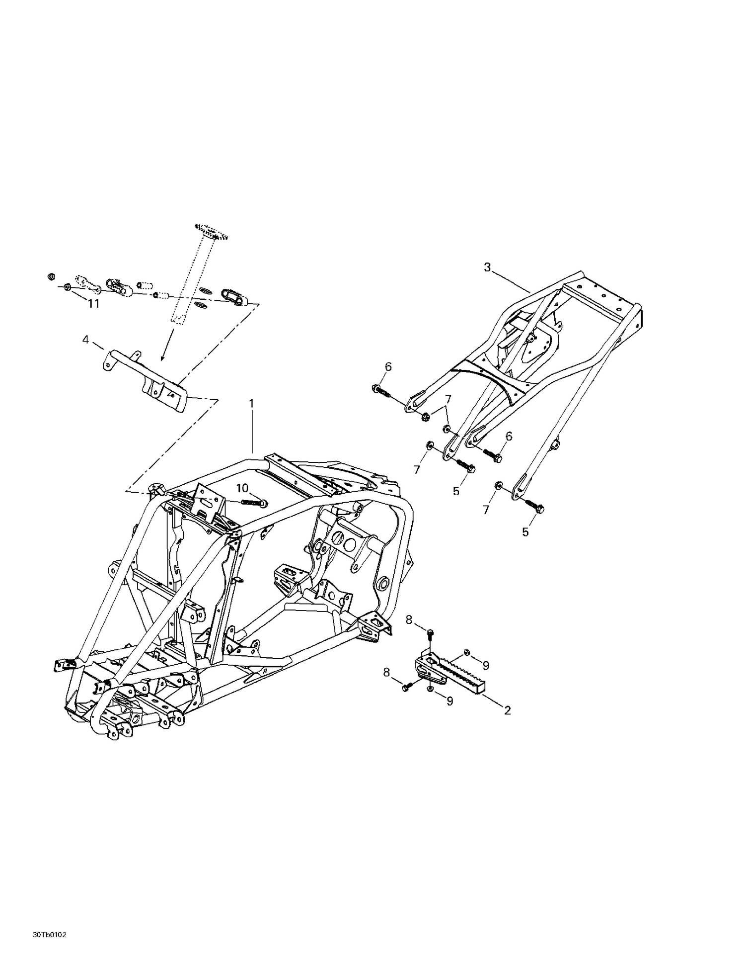 09 CHASSIS POUR DS 650 7404 2001