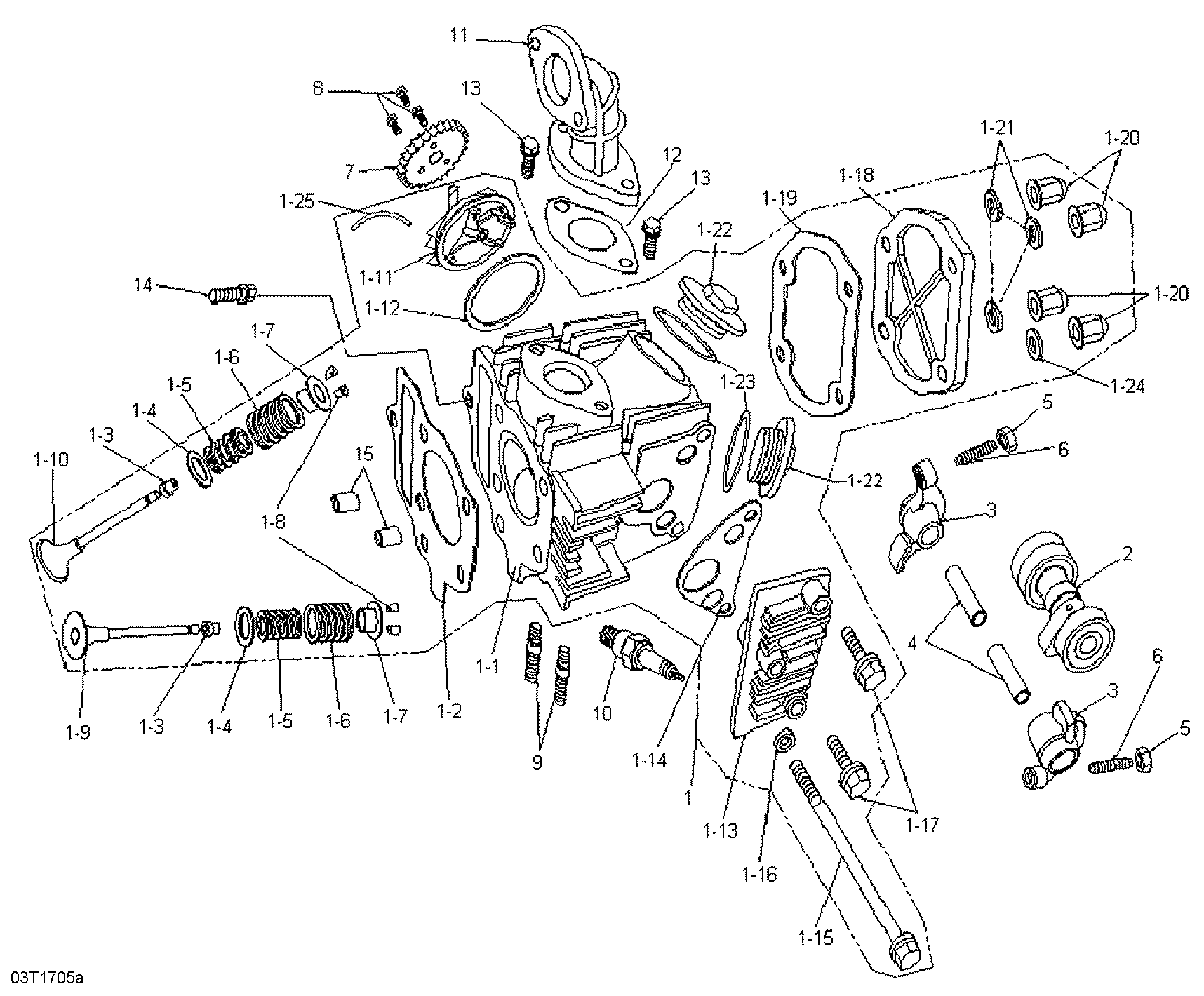 01 CULASSE ET COLLECTEUR ADMISSION POUR DS 2X4 90 CVT STD ROUGE 2019